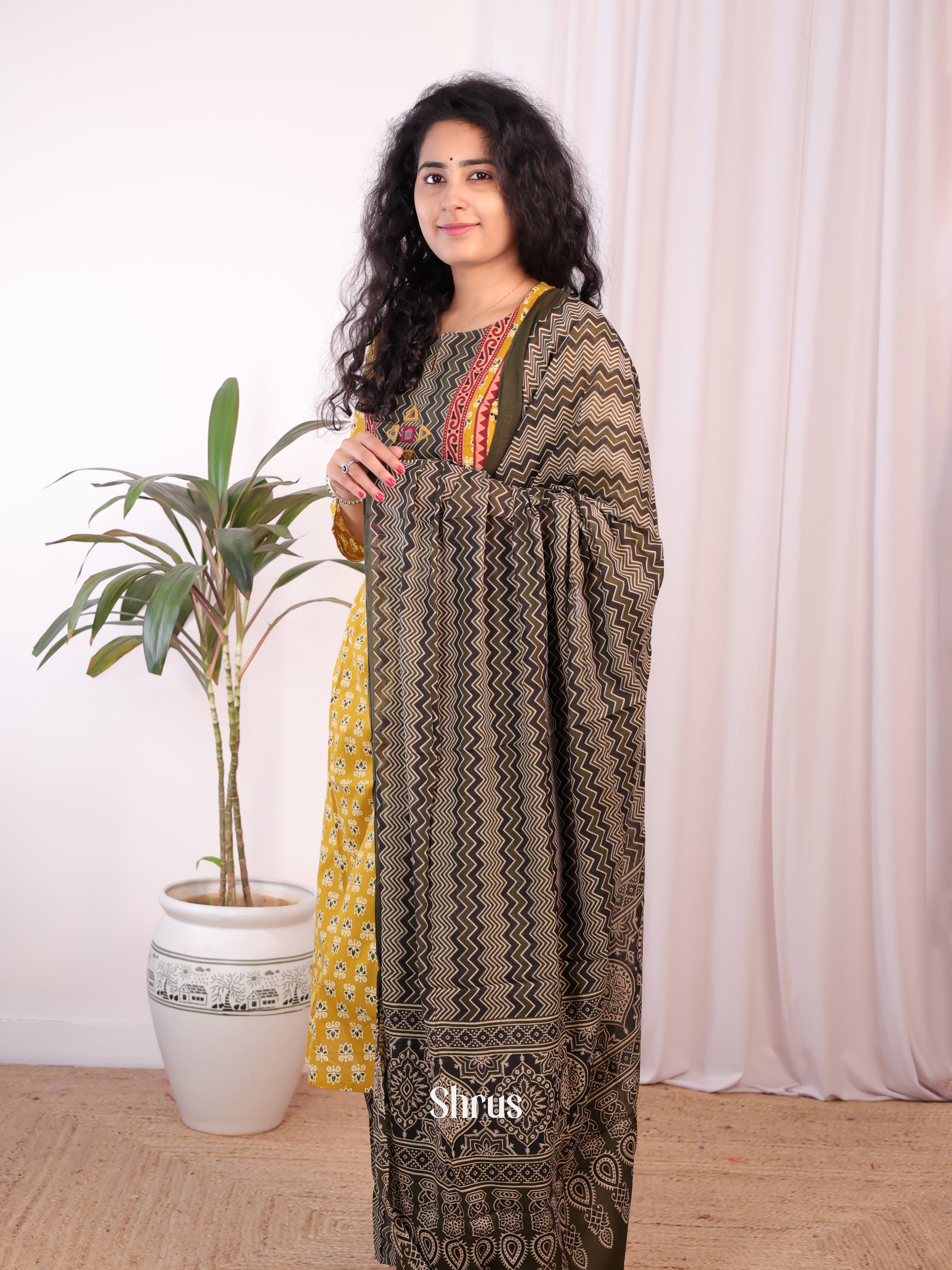 Mustard & Army Green - Readymade Suits - Shop on Shrus.com