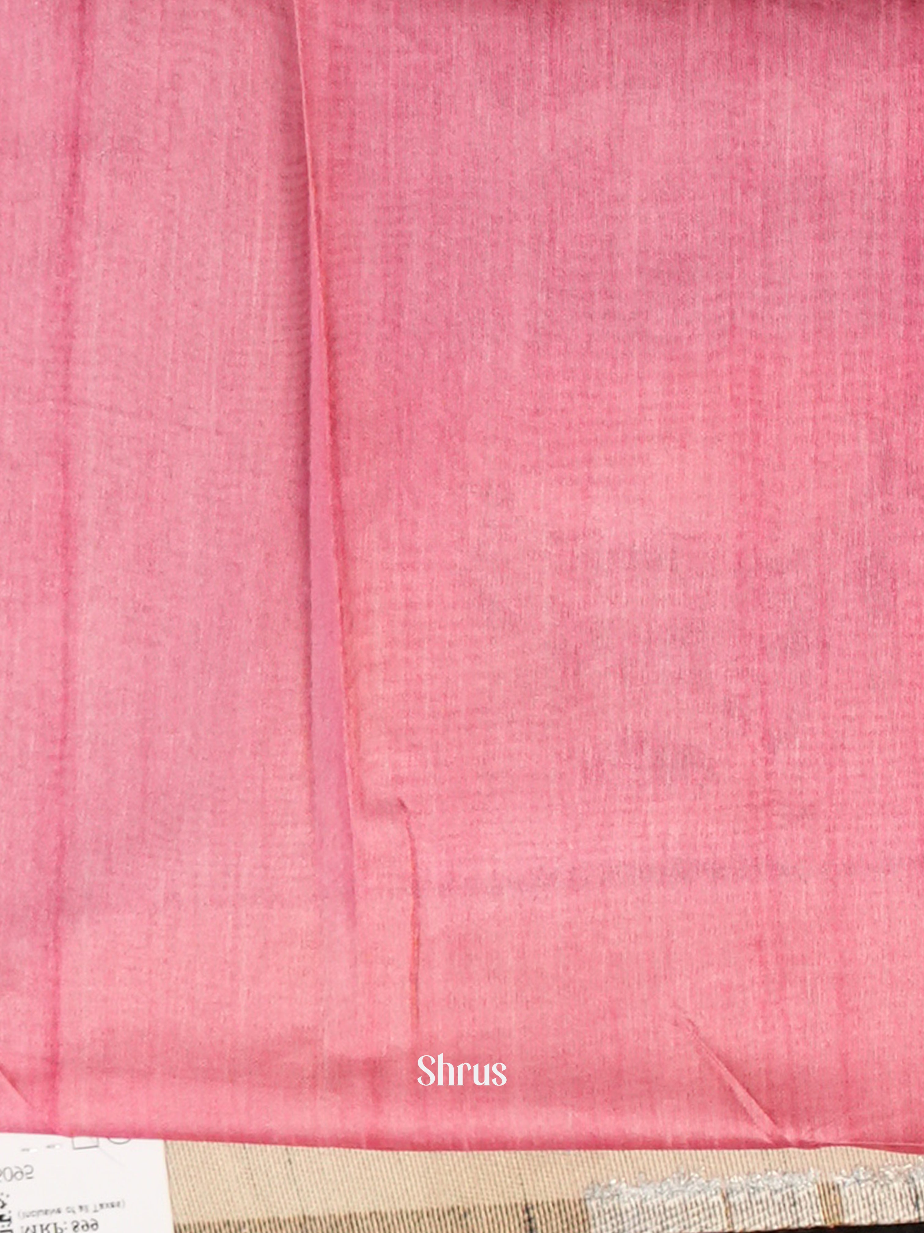 Pink - Champa semi tussar Saree - Shop on Shrus.com