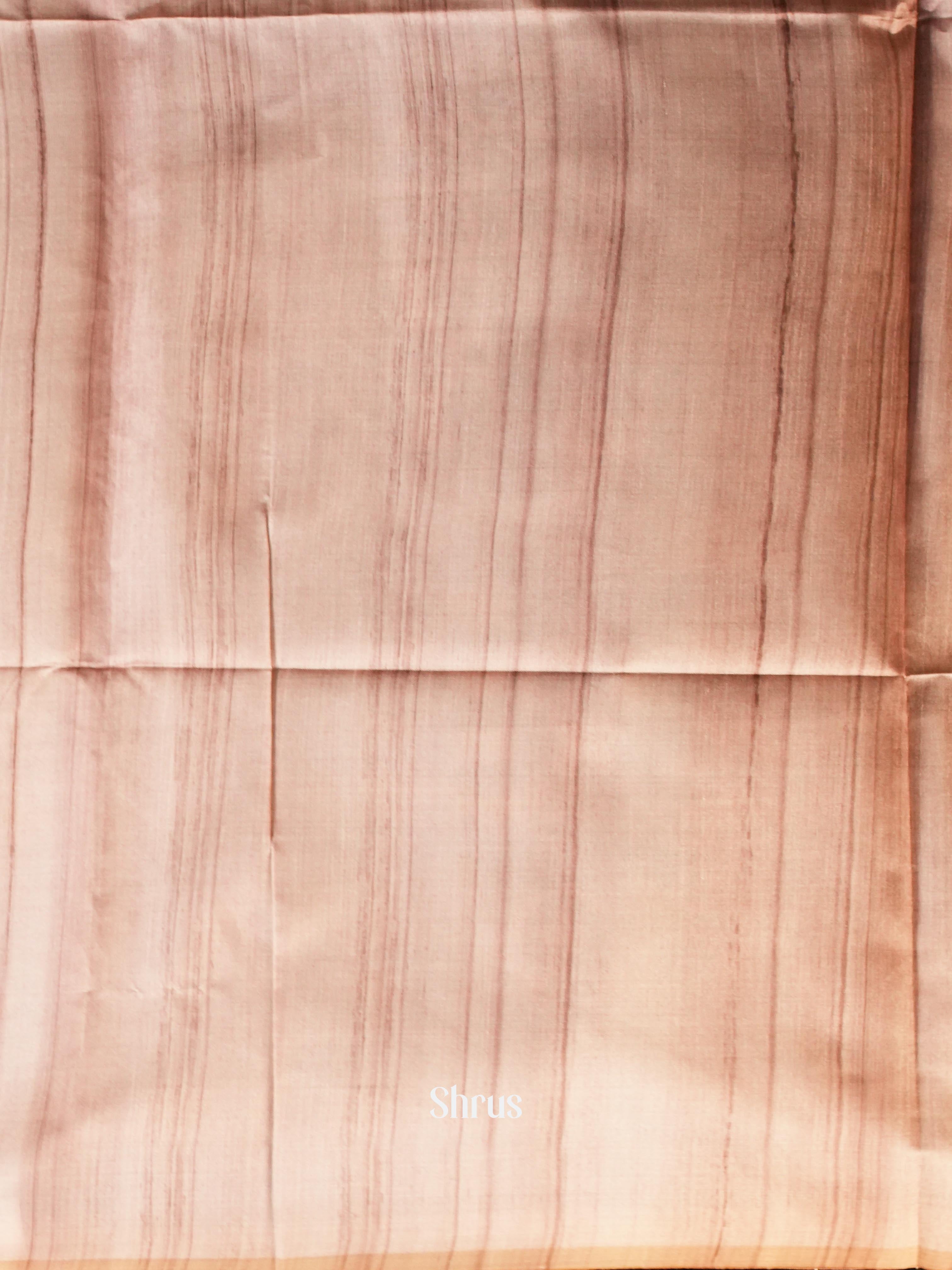 Green & Lite Brown- Champa semi tussar - Shop on Shrus.com