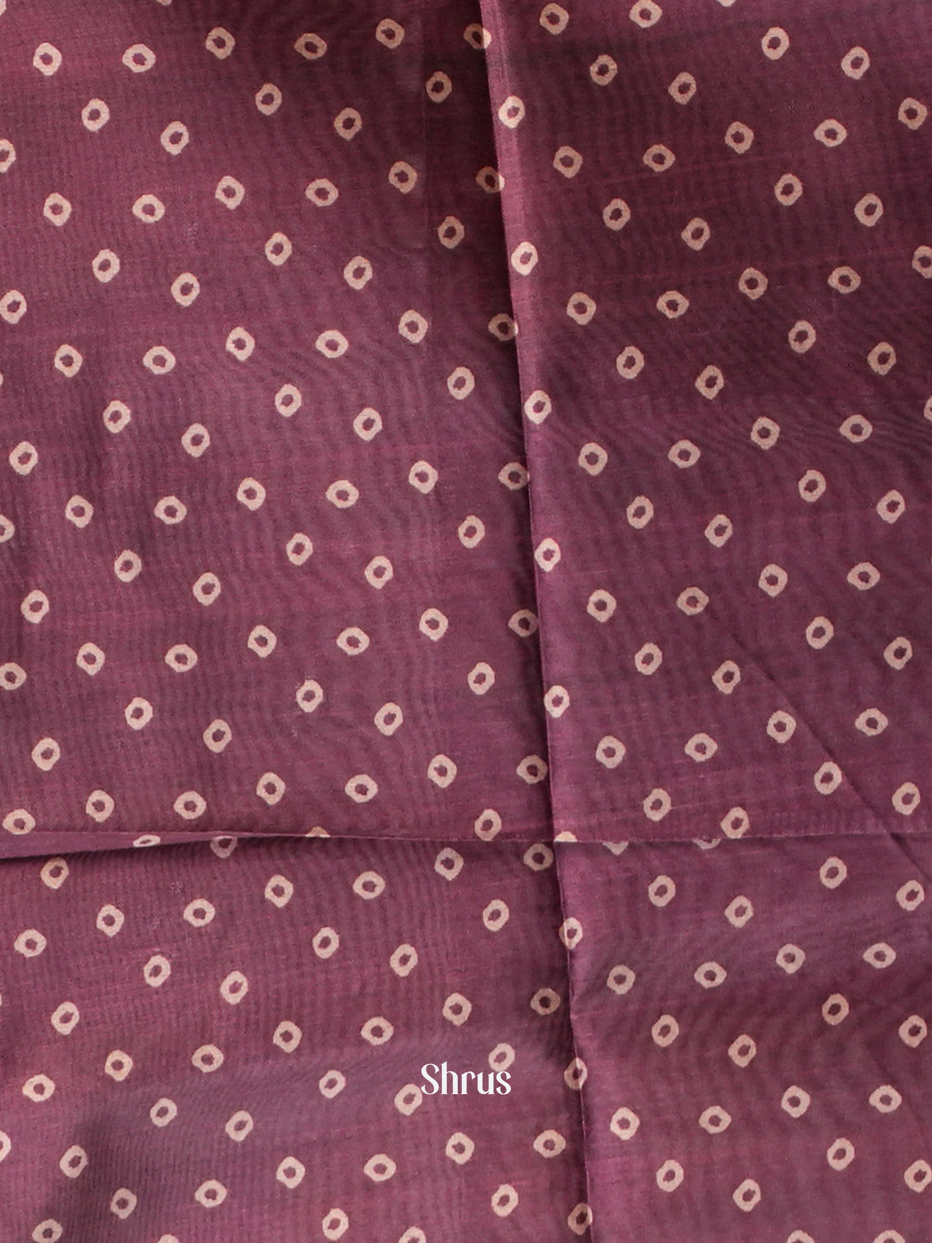 Teal & Purple - Champa semi tussar - Shop on Shrus.com