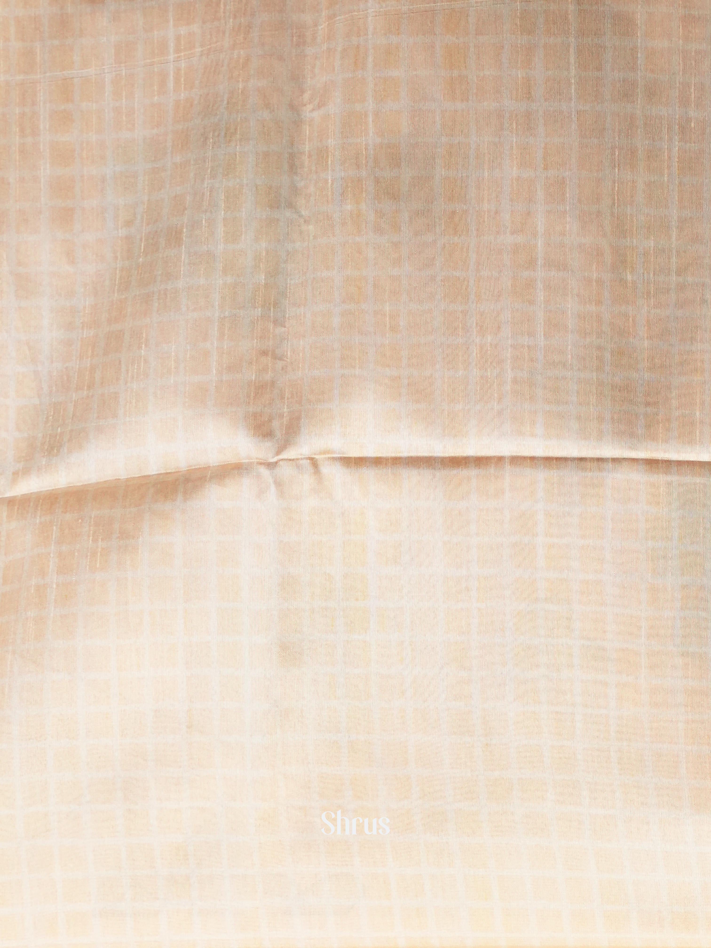 Blue & Gold - Champa Semi Tussar Saree - Shop on Shrus.com