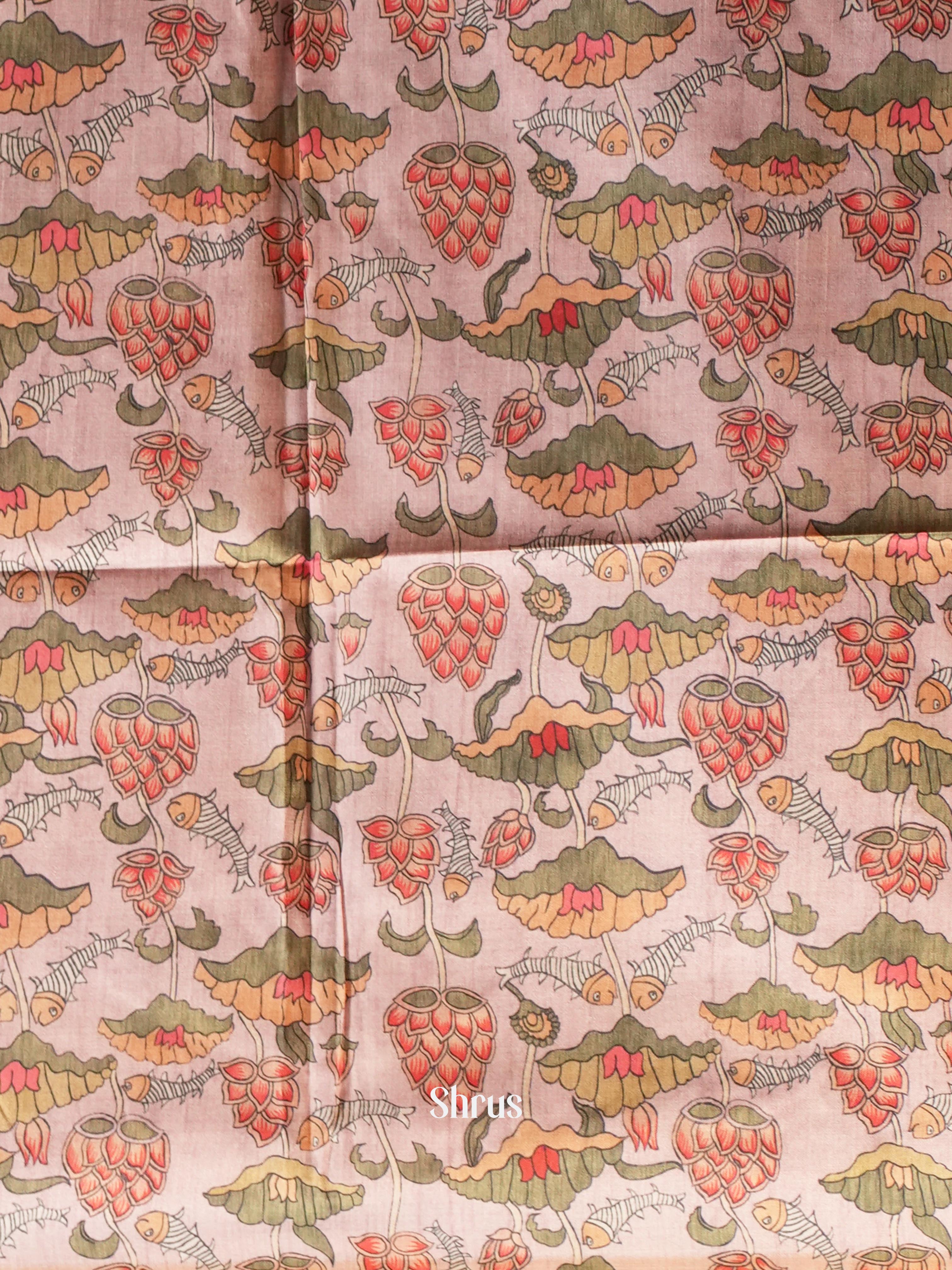 Brown & Peach - Champa Semi Tussar Saree - Shop on Shrus.com