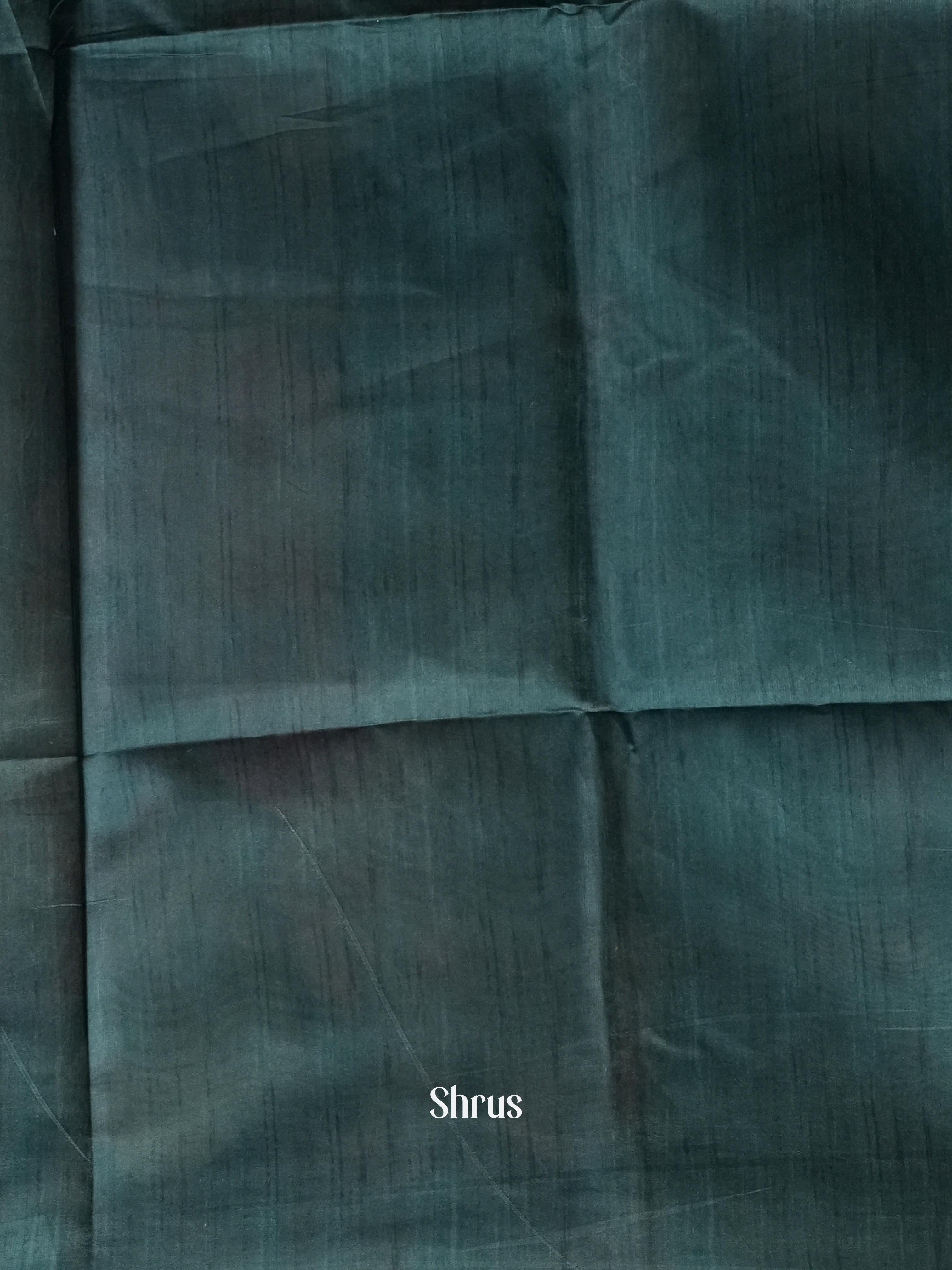 Peacock Green- Champa Semi Tussar Saree - Shop on Shrus.com