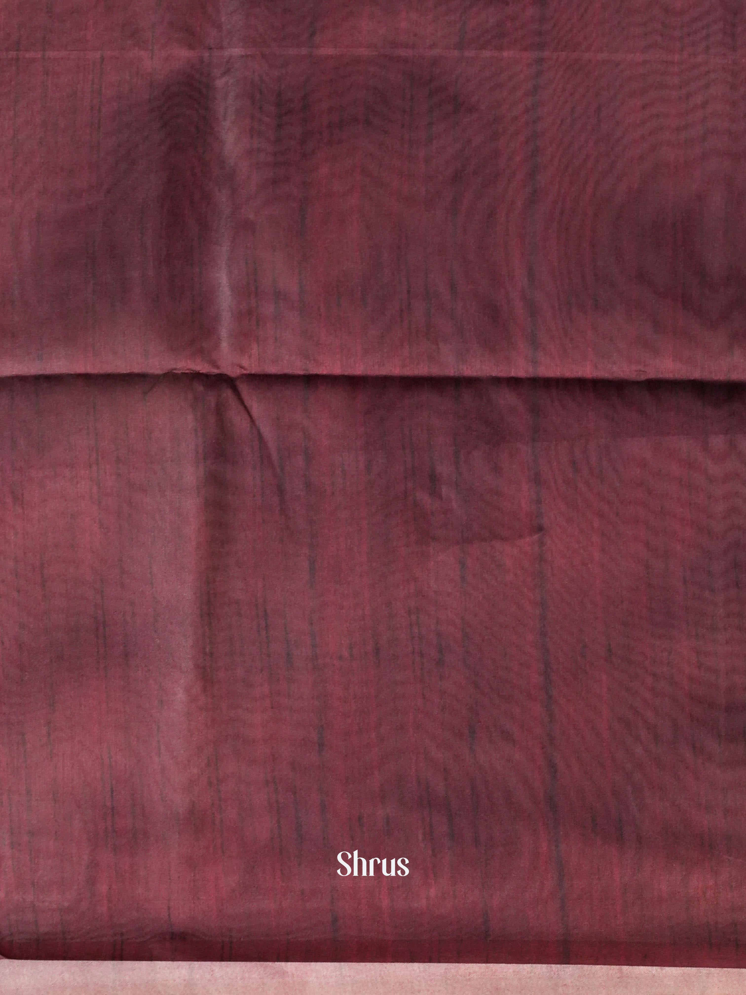 Brown - Champa Semi Tussar Saree - Shop on Shrus.com