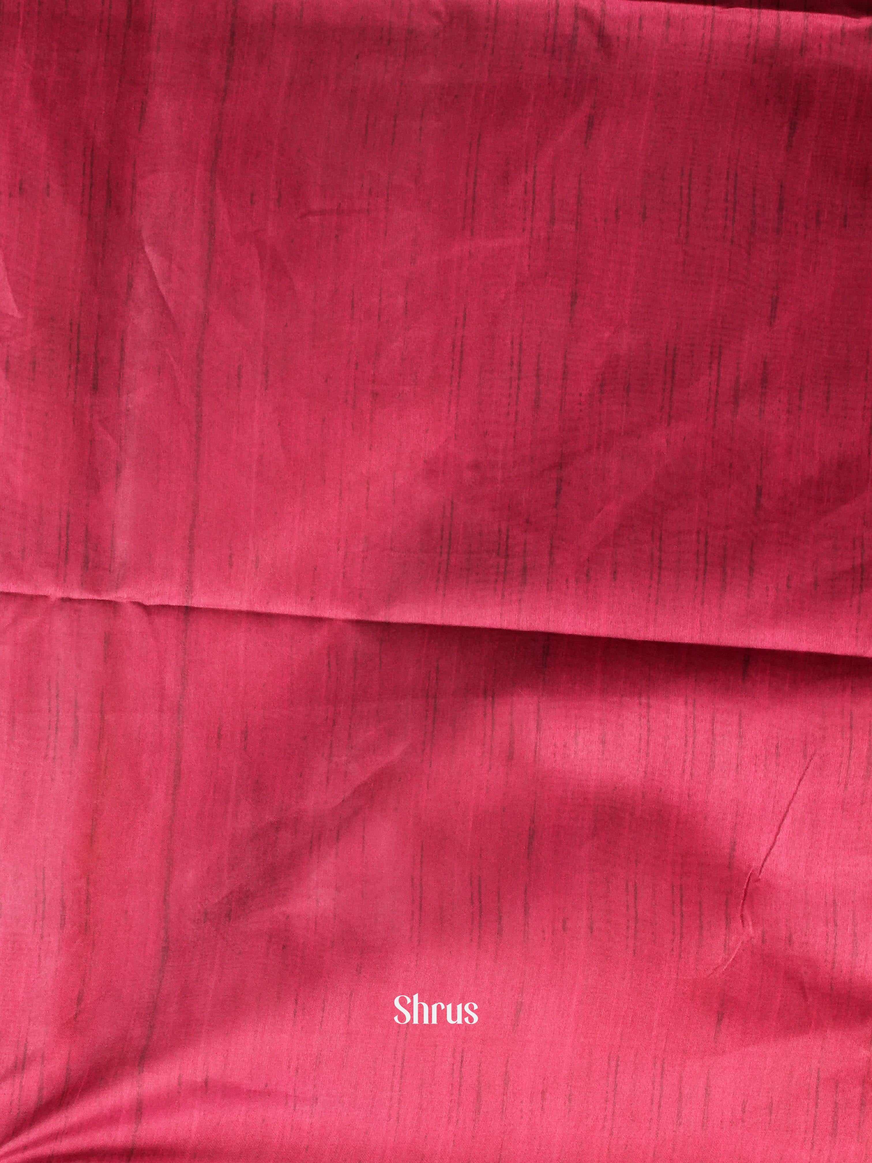 Maroon - Champa Semi Tussar Saree - Shop on Shrus.com