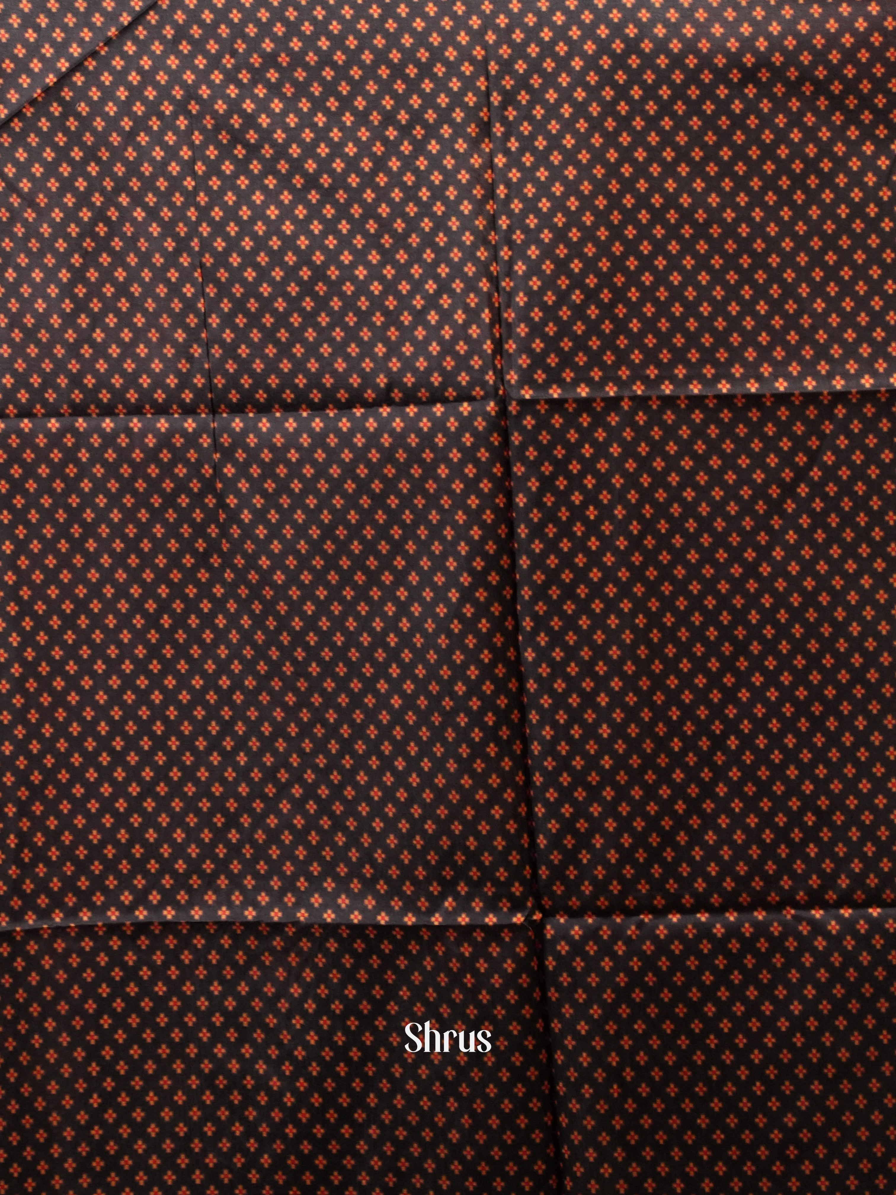 Cream & Black - Champa semi tussar Saree - Shop on Shrus.com