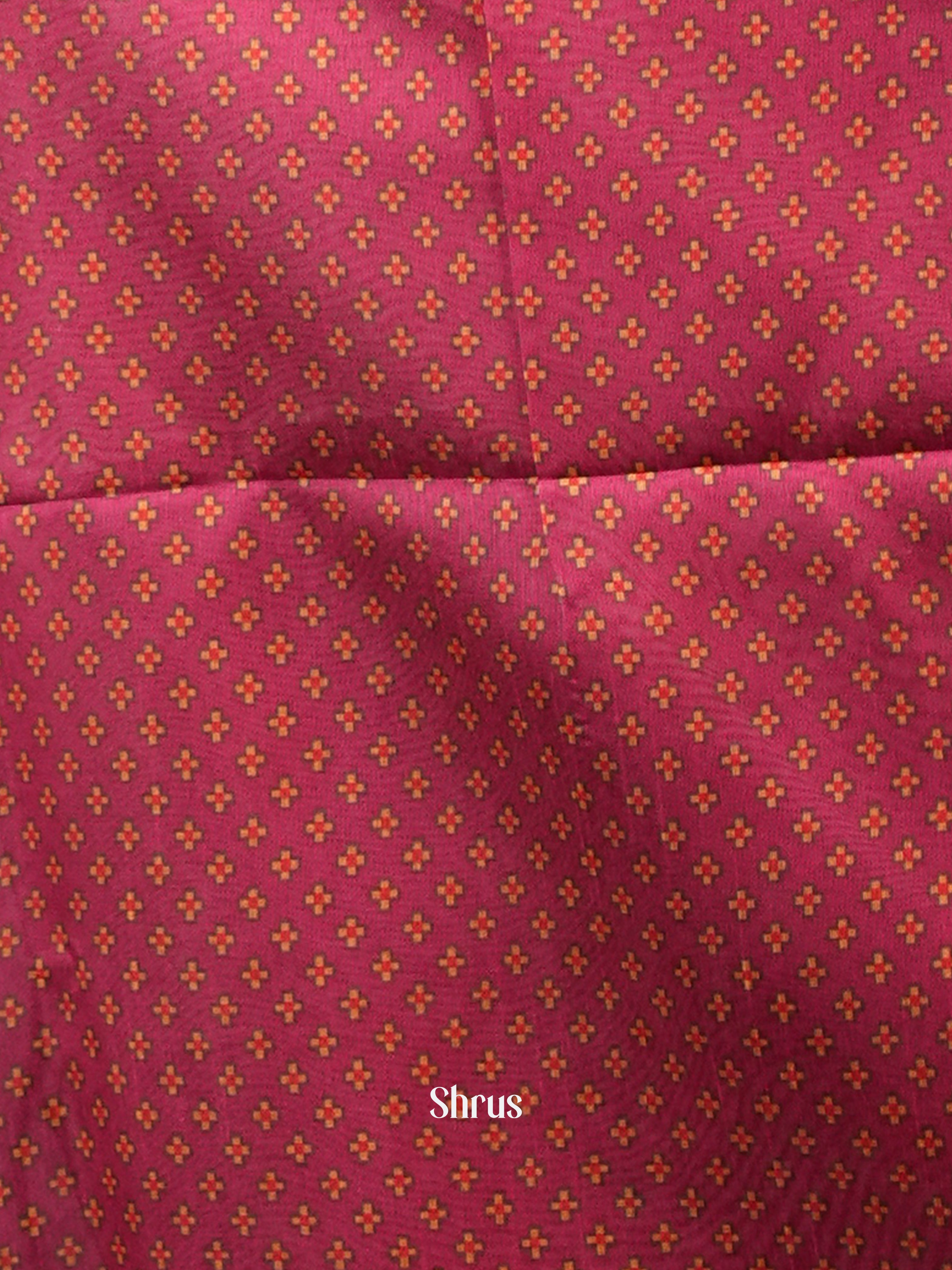 Cream & Maroon - Champa semi tussar Saree - Shop on Shrus.com