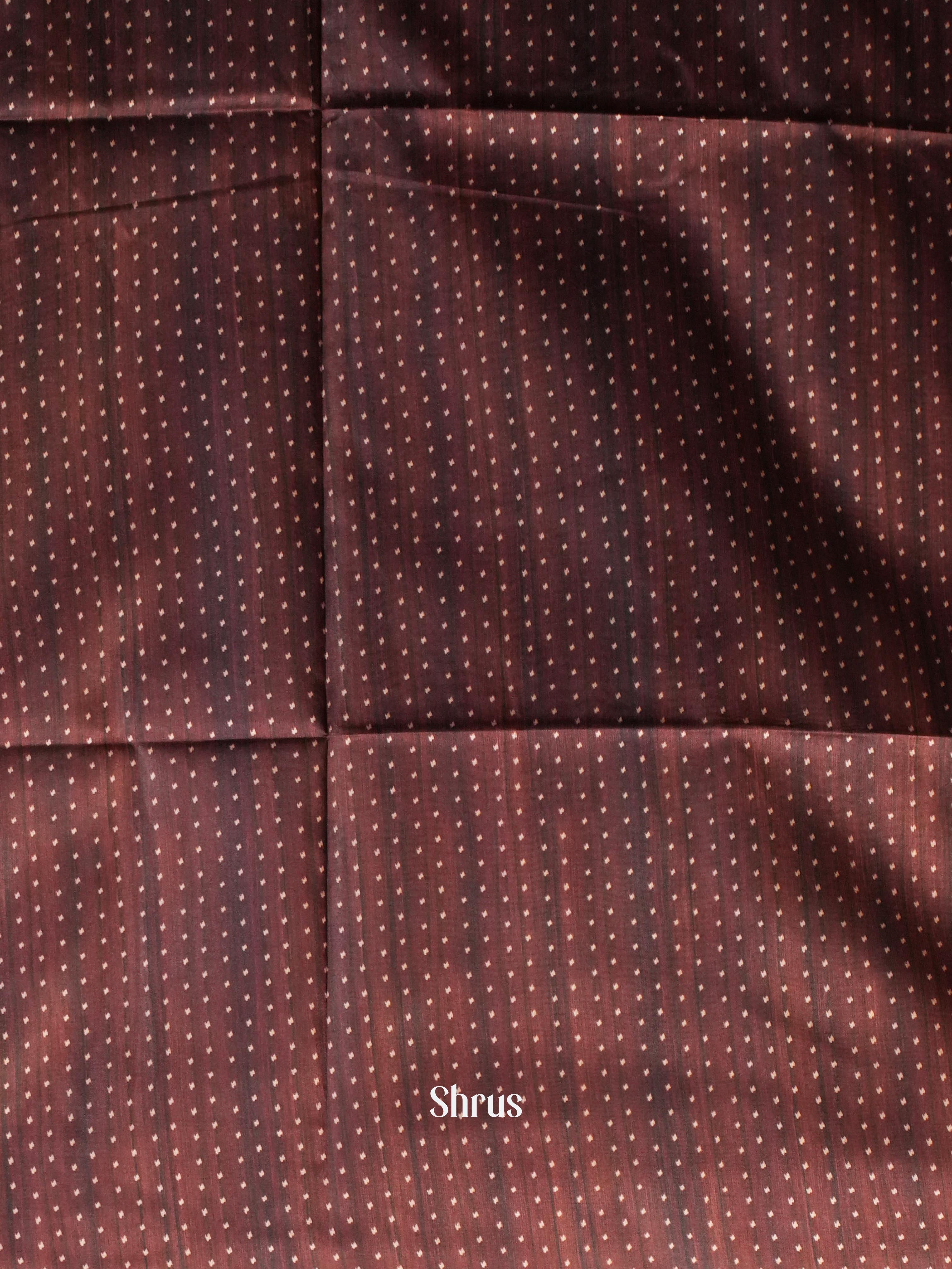 Blue & Brown- Champa semi tussar - Shop on Shrus.com