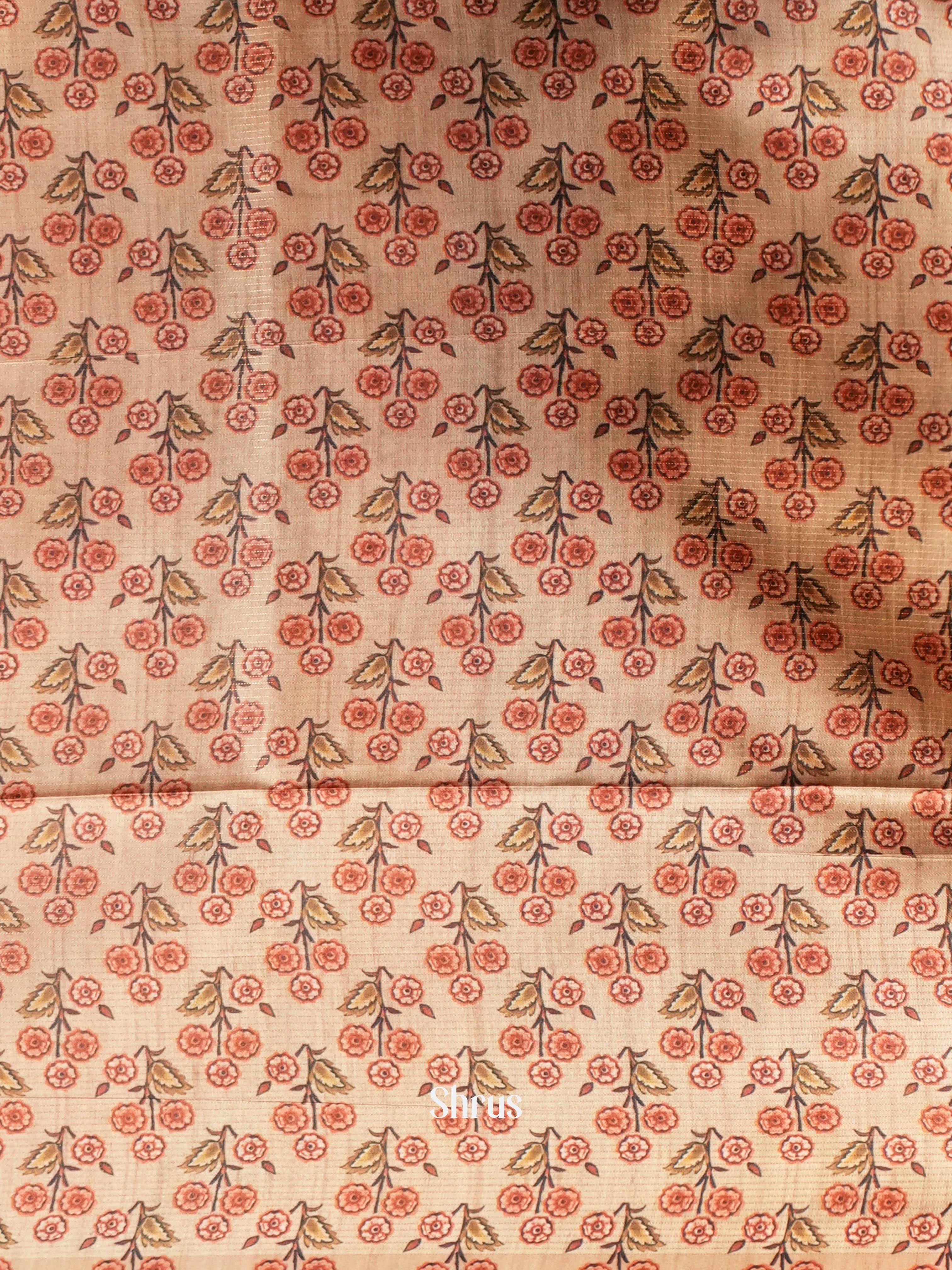 Dark Green & Brown - Champa Semi tussar Saree - Shop on Shrus.com