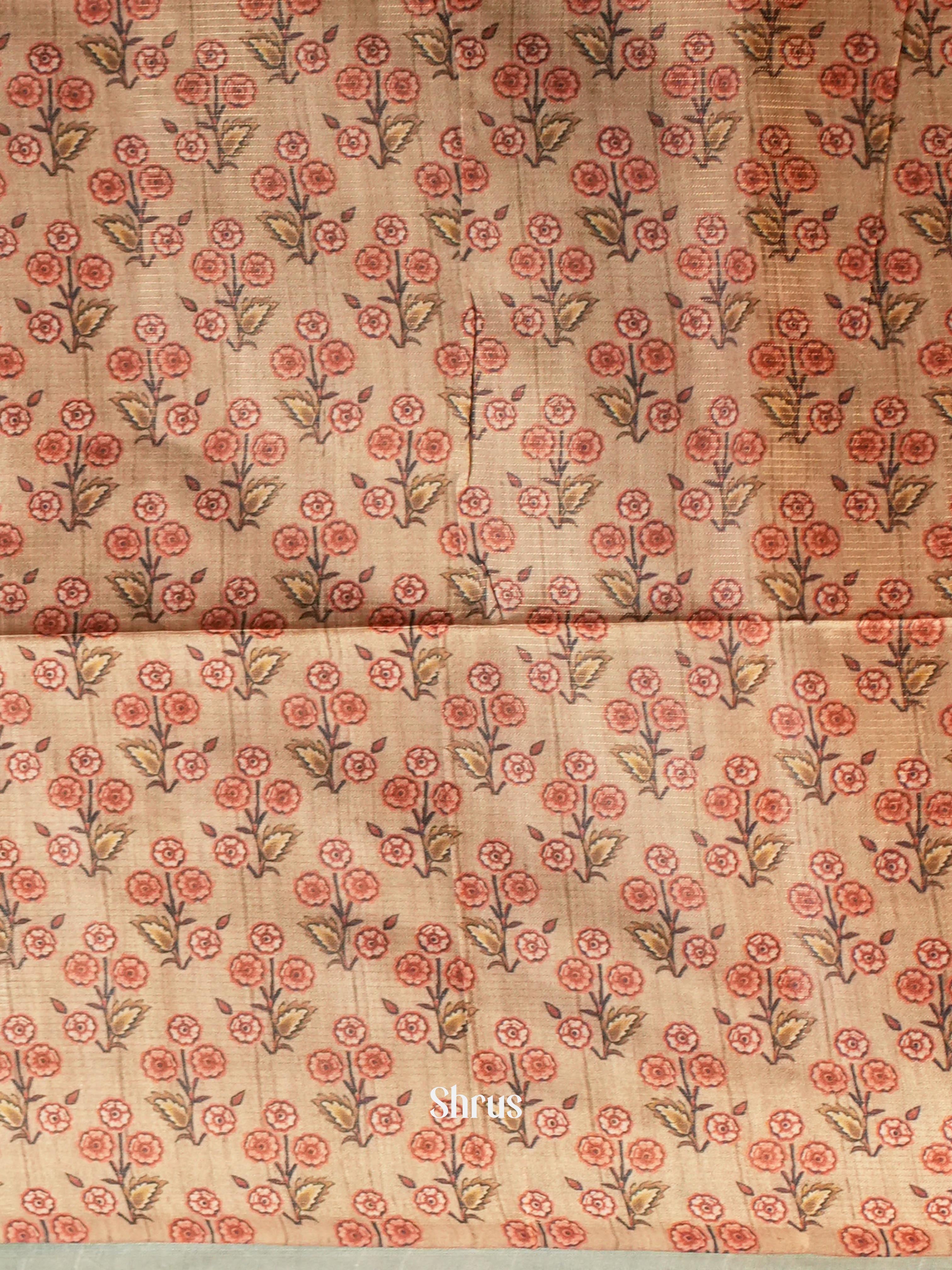 Green & Brown - Champa Semi tussar Saree - Shop on Shrus.com