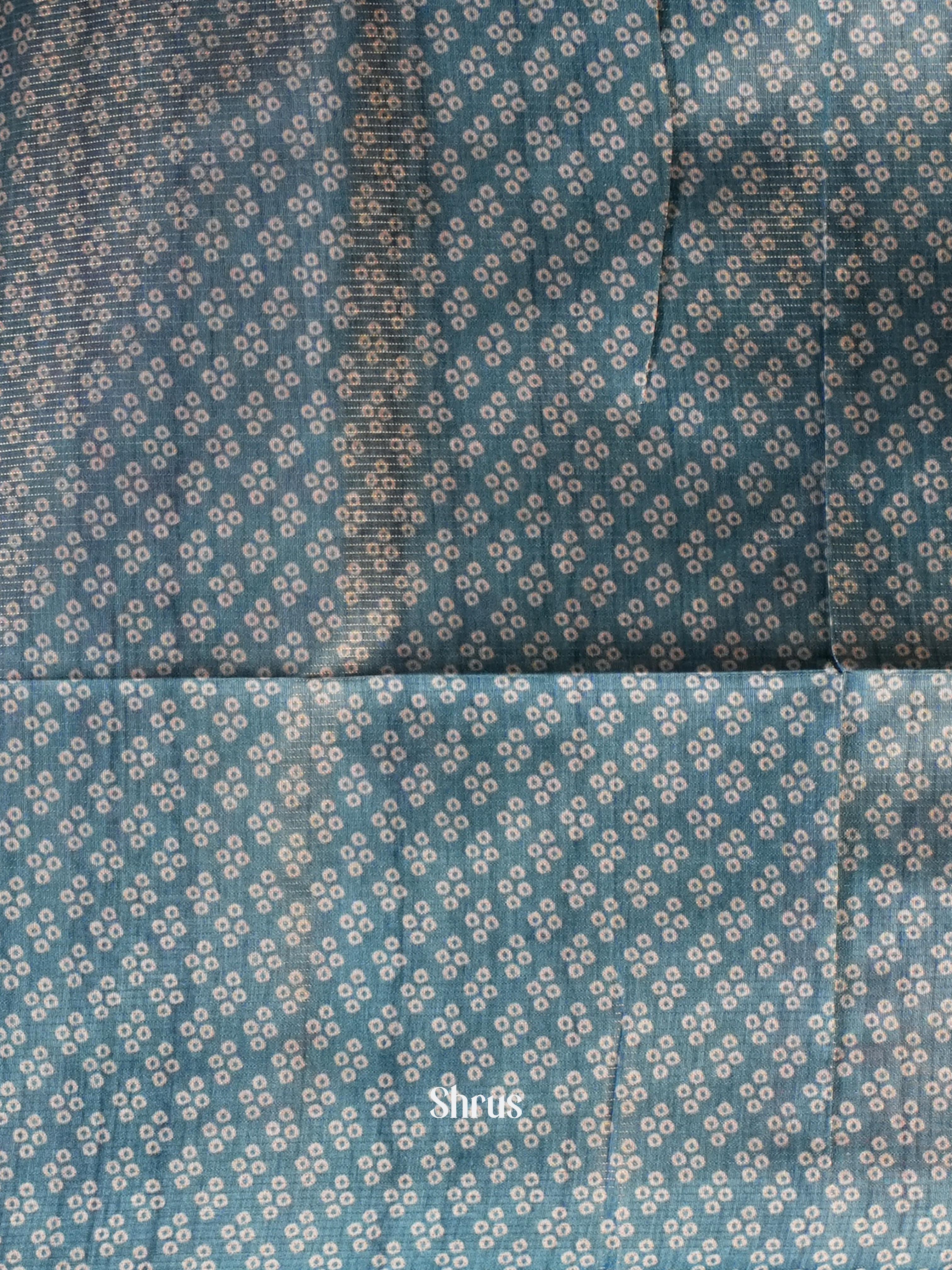 Red & Blue - Champa Semi tussar Saree - Shop on Shrus.com