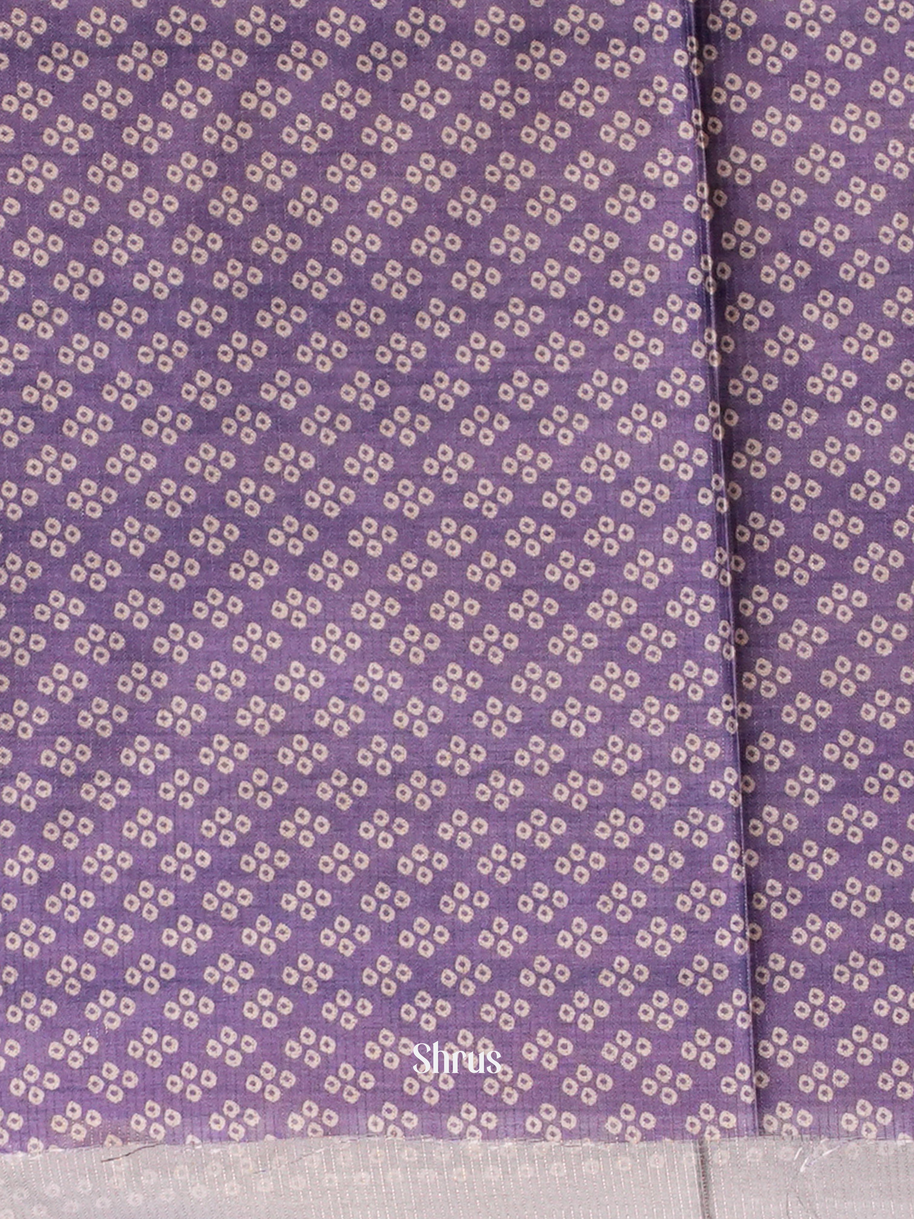 Green& Purple - Champa semi tussar Saree - Shop on Shrus.com