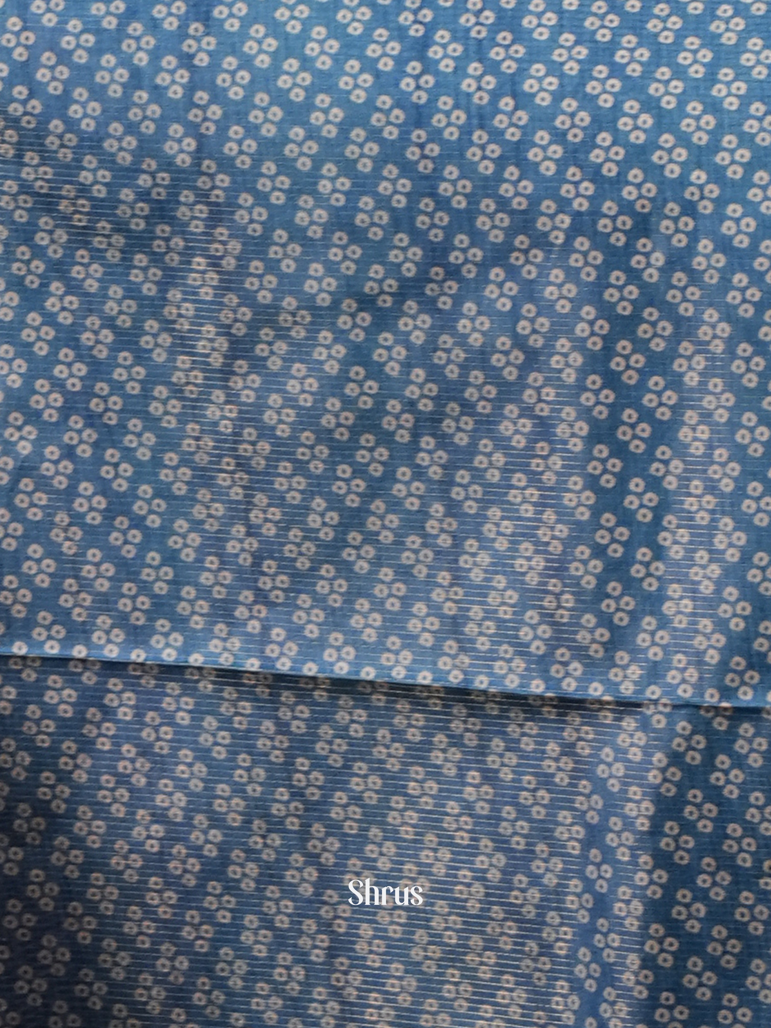 Brown & Blue - Champa semi tussar - Shop on Shrus.com