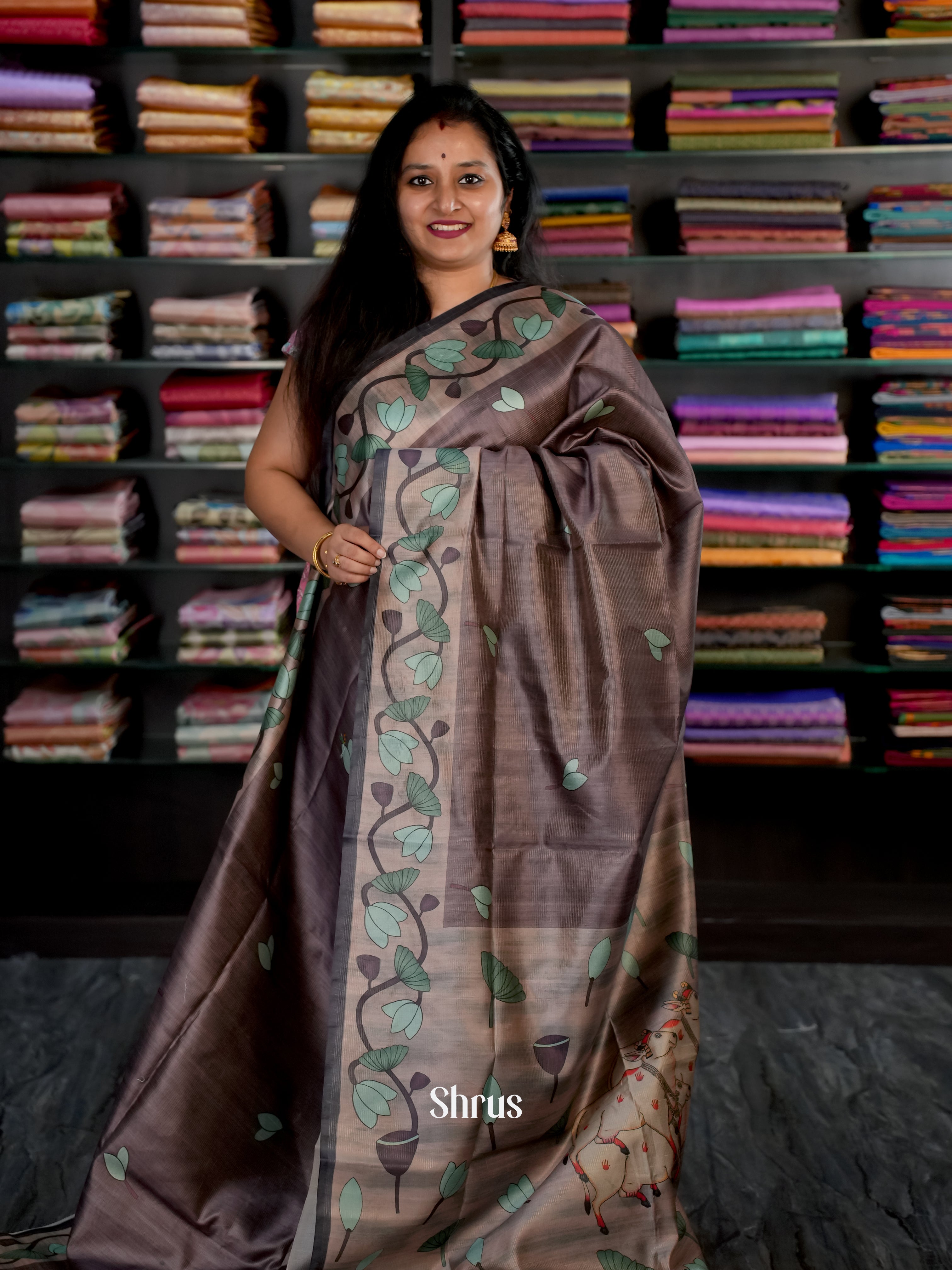 CIS16178 - Champa Semi tussar - Shop on Shrus.com