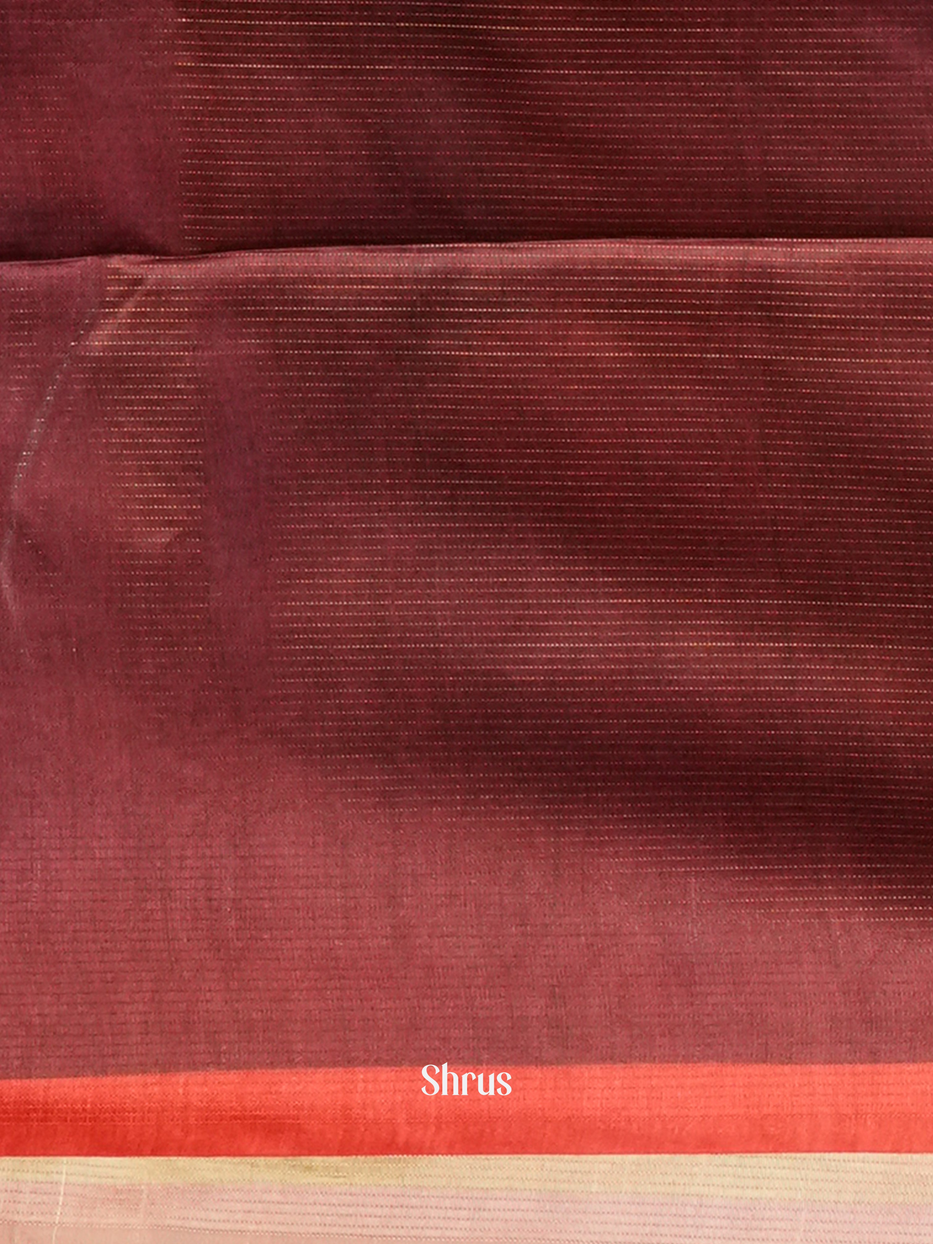 Peach & Brown - Champa Semi tussar - Shop on Shrus.com