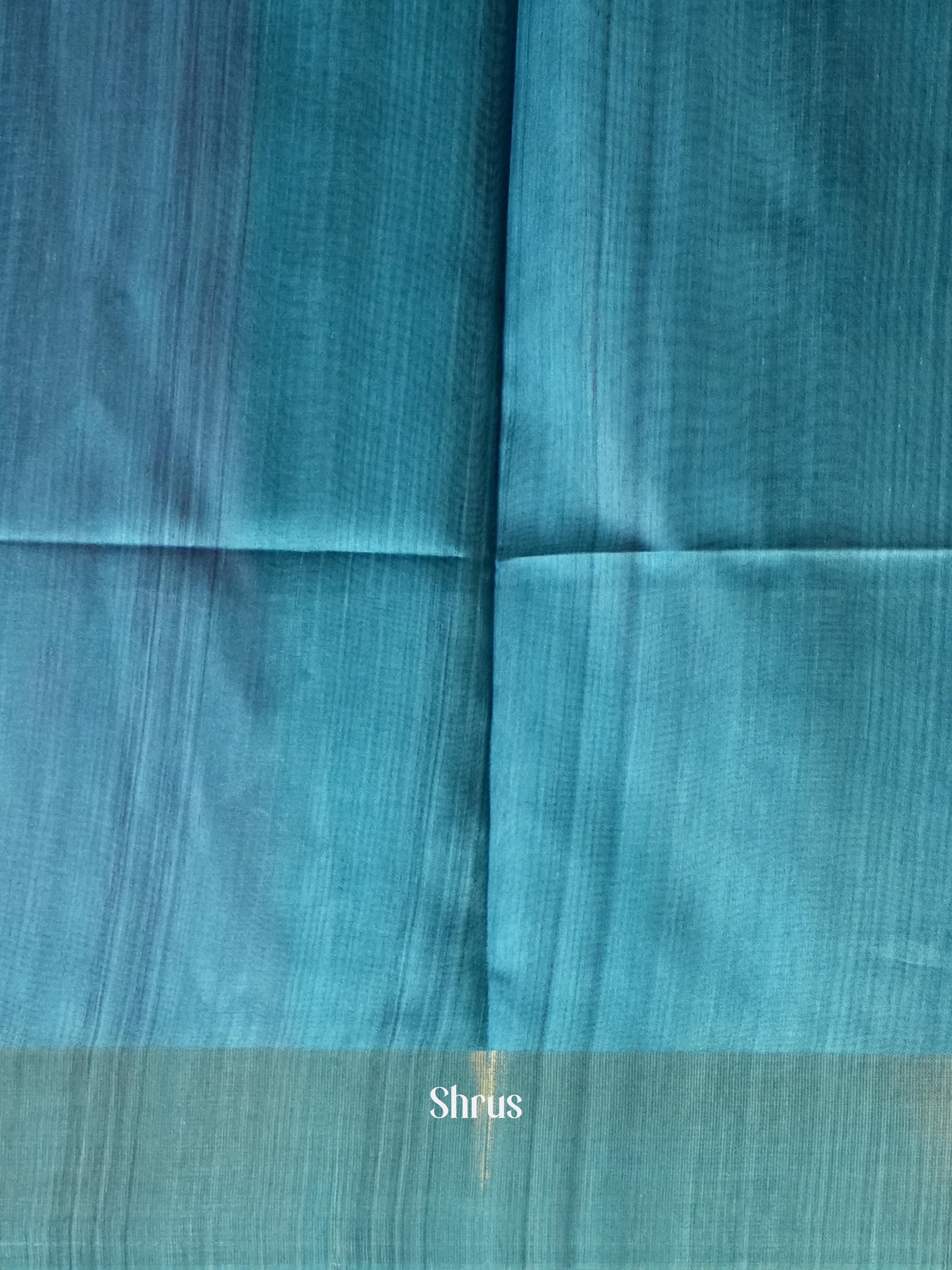 Lite brown & Blue - Champa semi tussar - Shop on Shrus.com