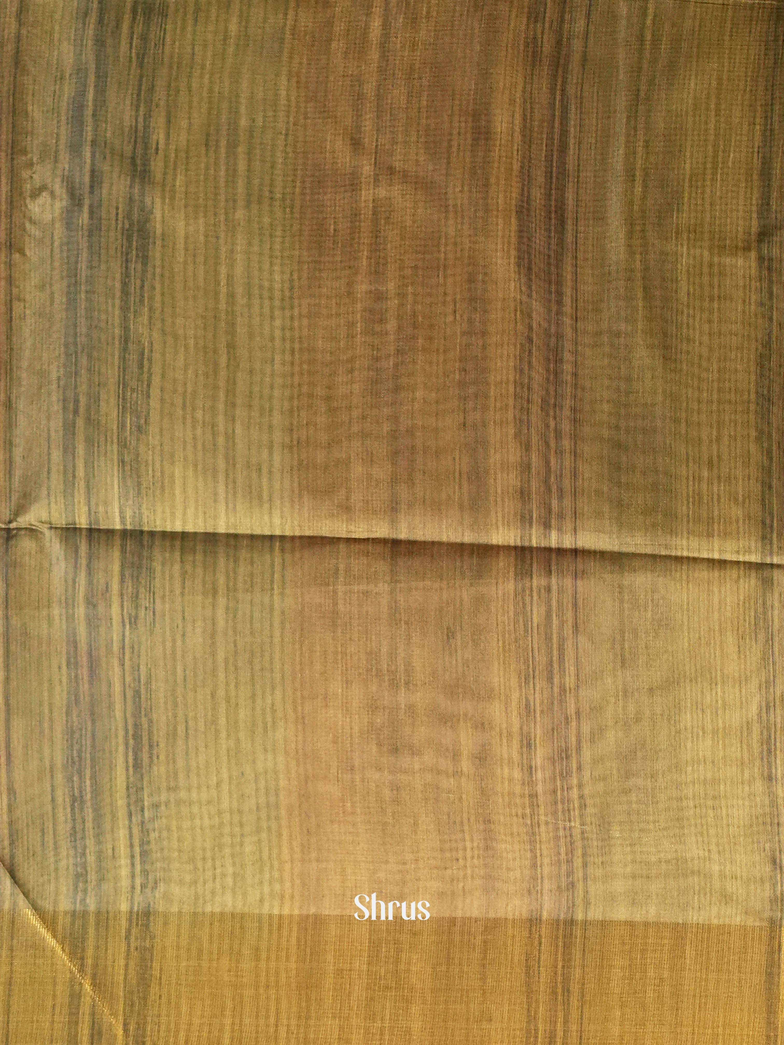 Peach & Green - Champa Semi tussar Saree - Shop on Shrus.com
