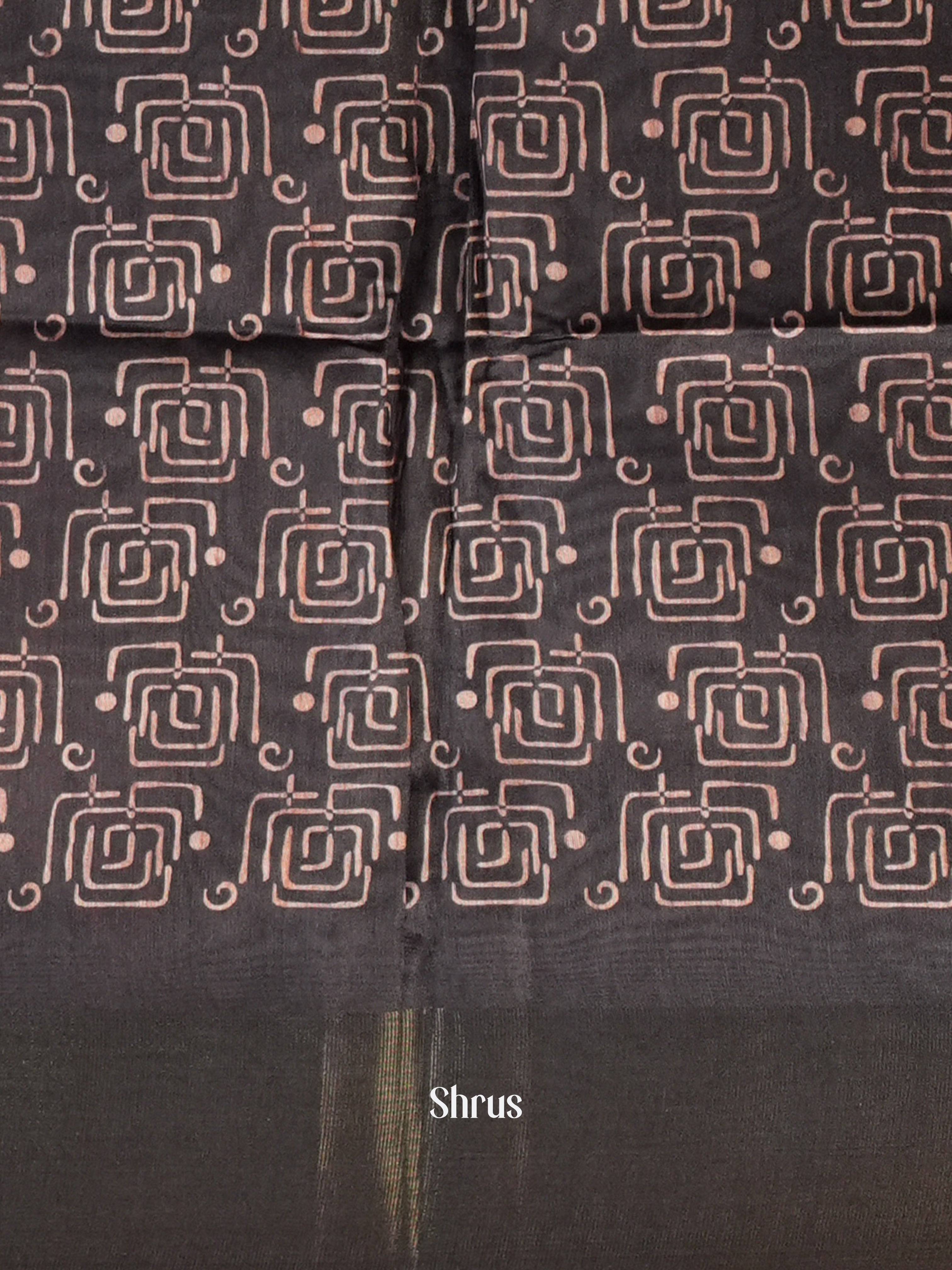 Blue & Black -Champa Semi tussar - Shop on Shrus.com