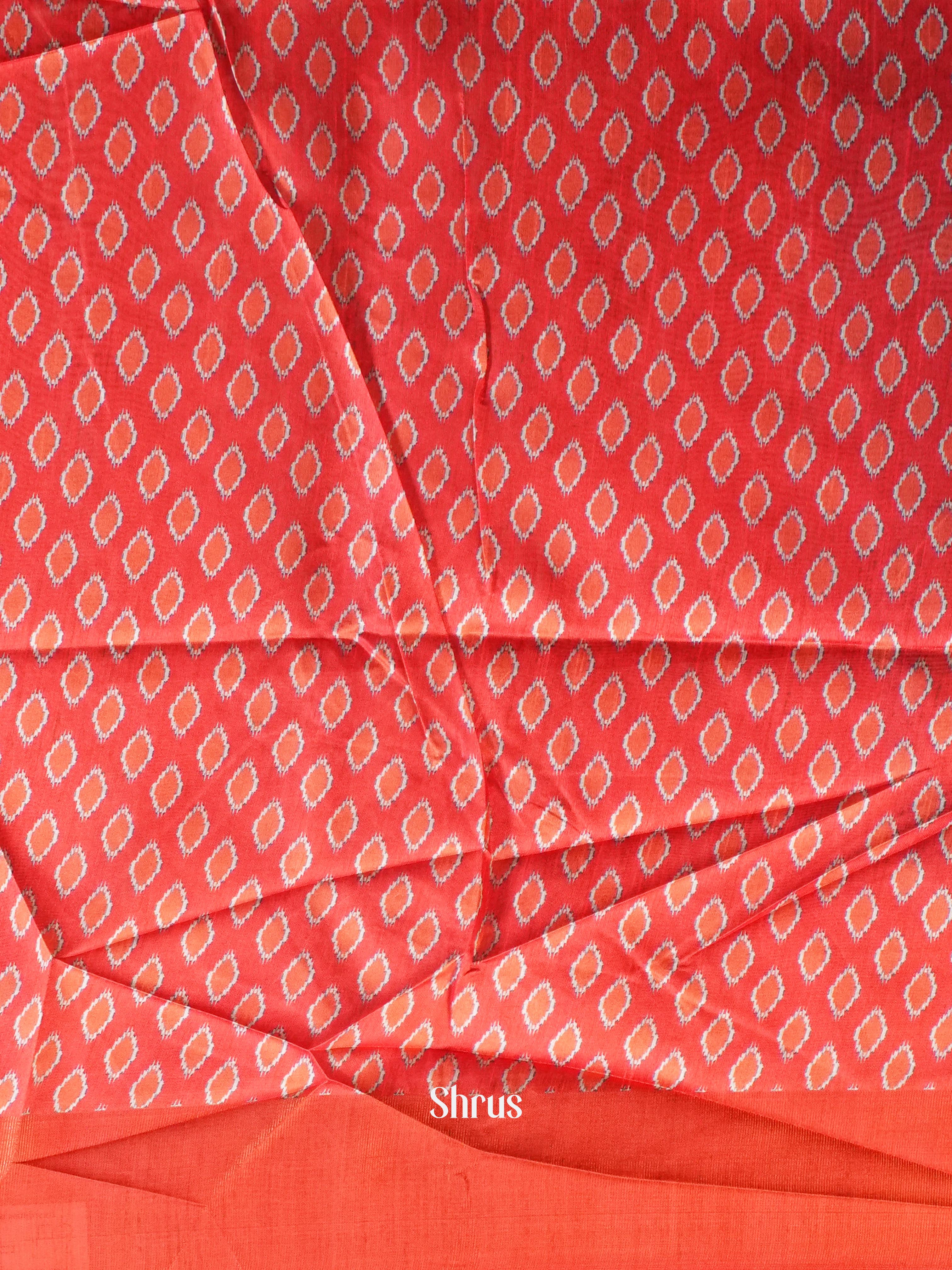 Blue & Red - Champa semi tussar - Shop on Shrus.com