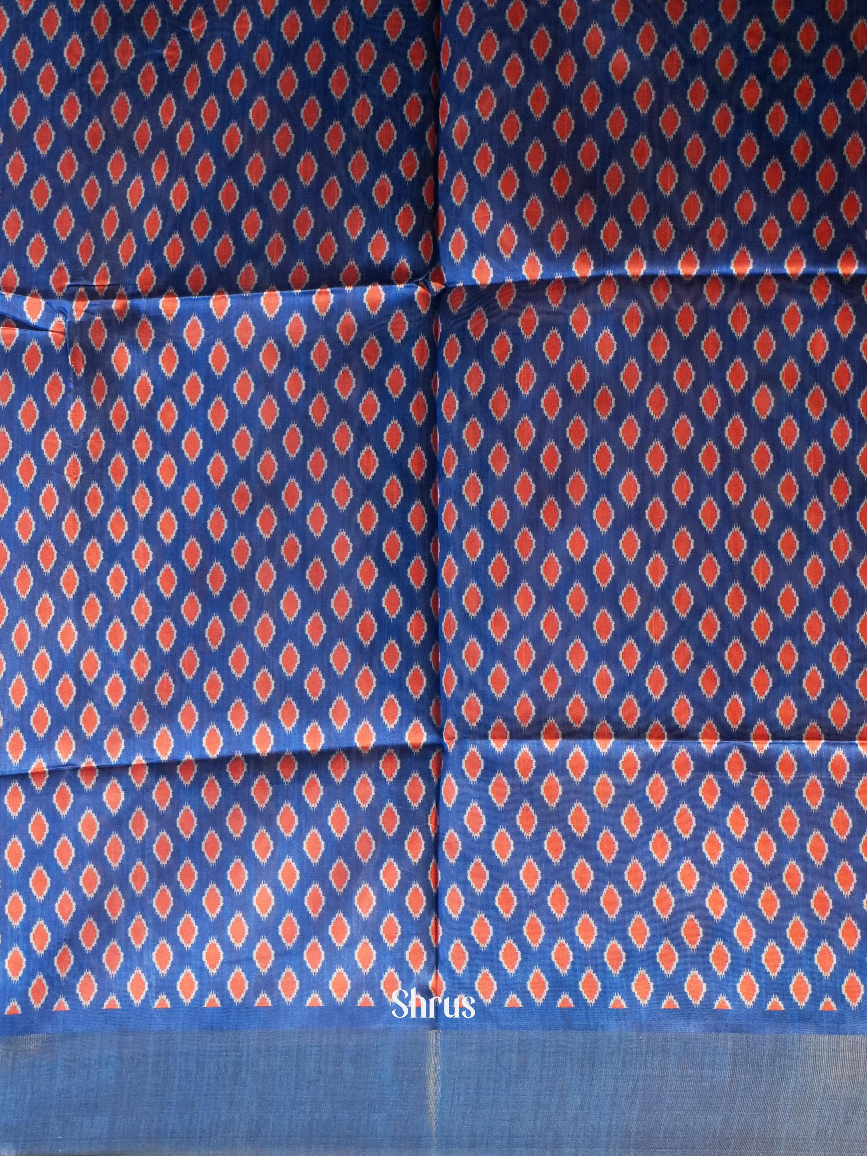 Maroon & Blue - Champa semi tussar - Shop on Shrus.com