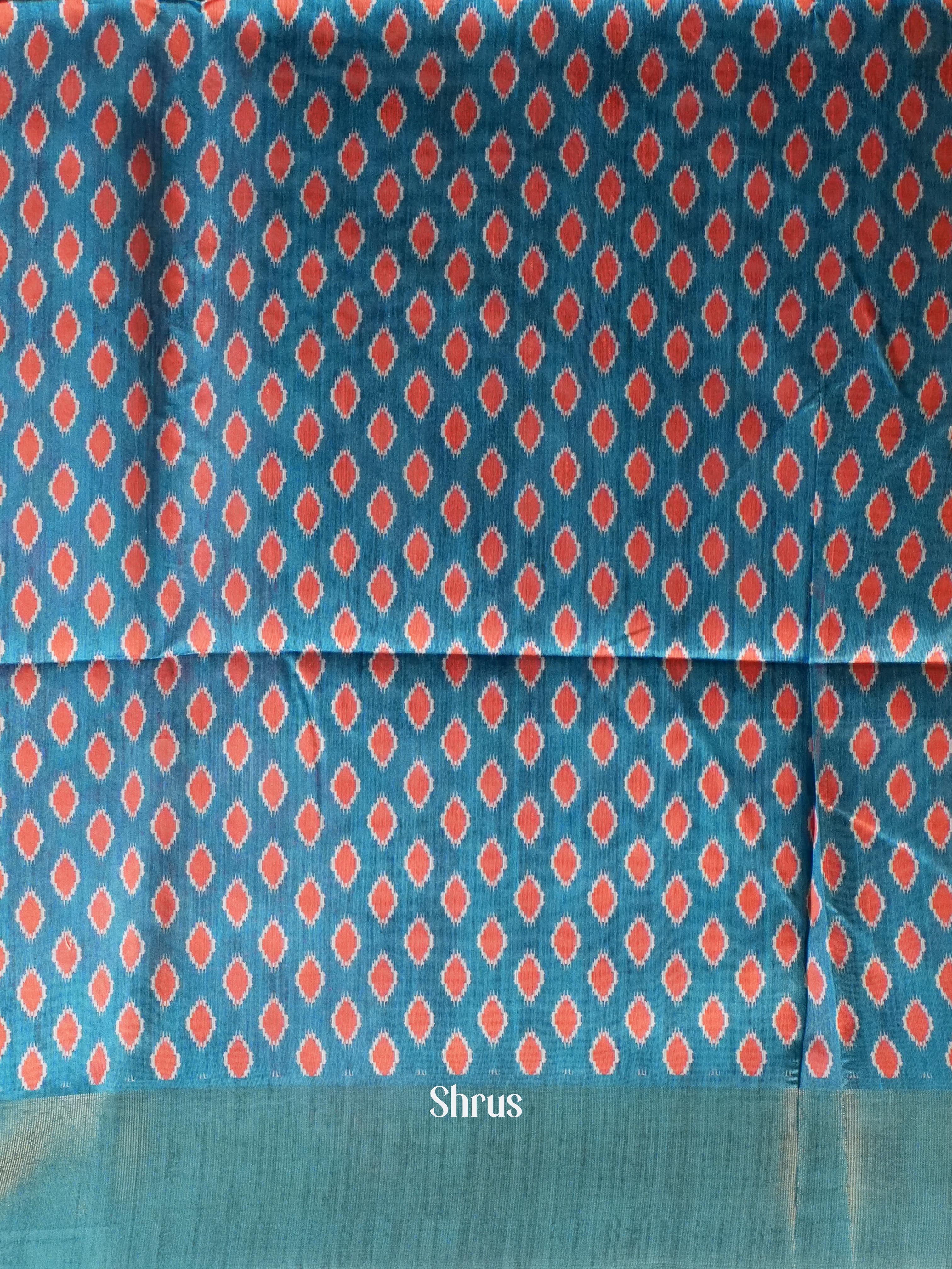 Brown & Blue - Champa semi tussar - Shop on Shrus.com