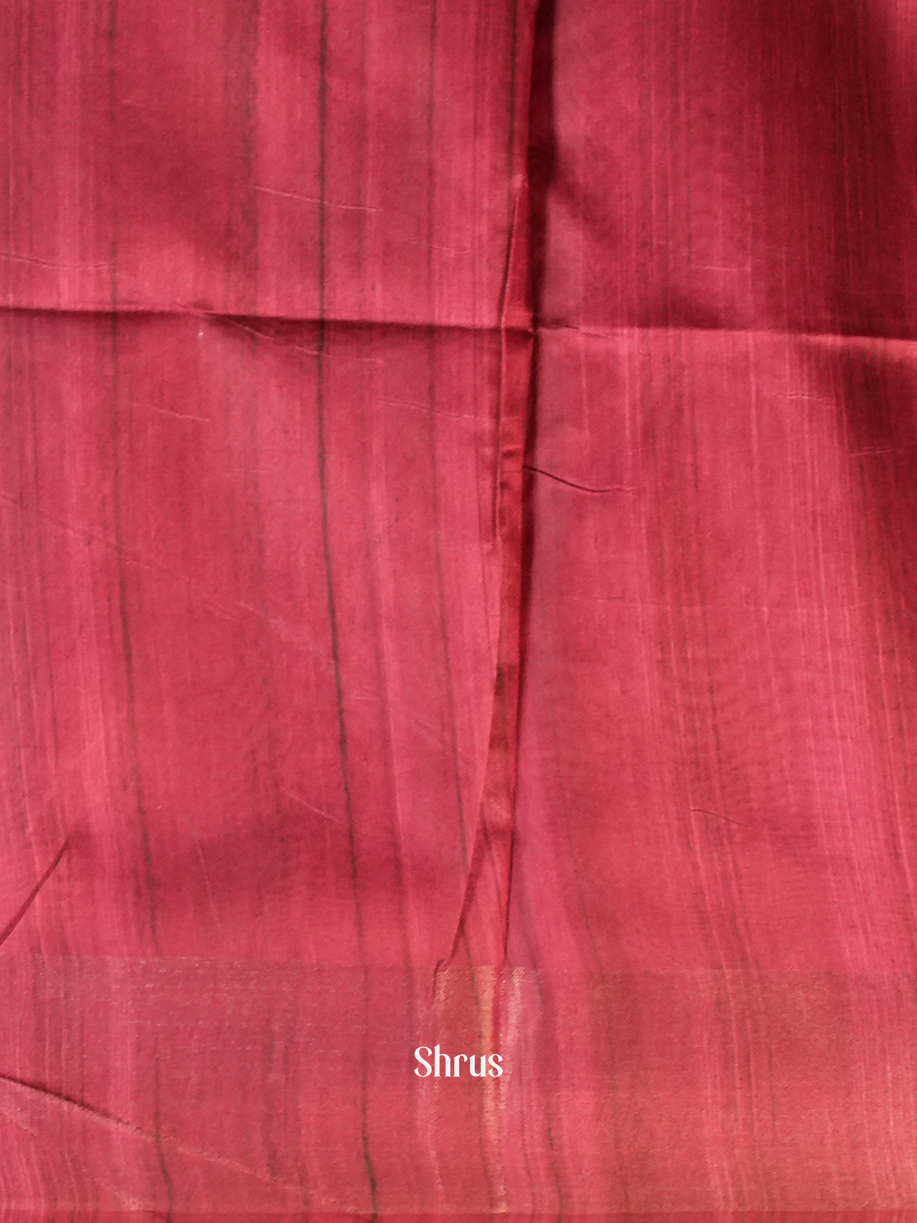 Beige & Maroon - Champa semi tussar - Shop on Shrus.com