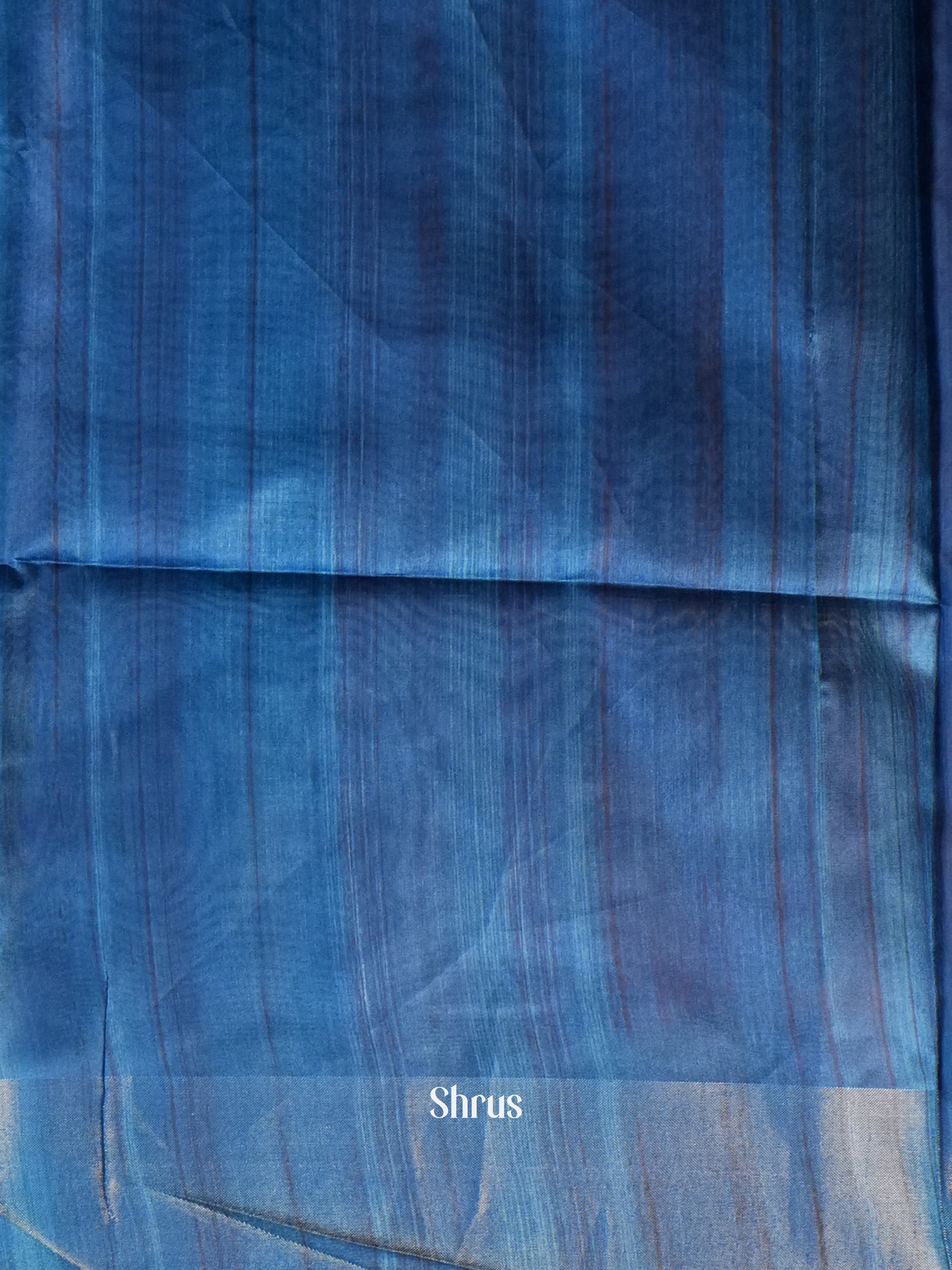 Beige & Blue - Champa semi tussar - Shop on Shrus.com