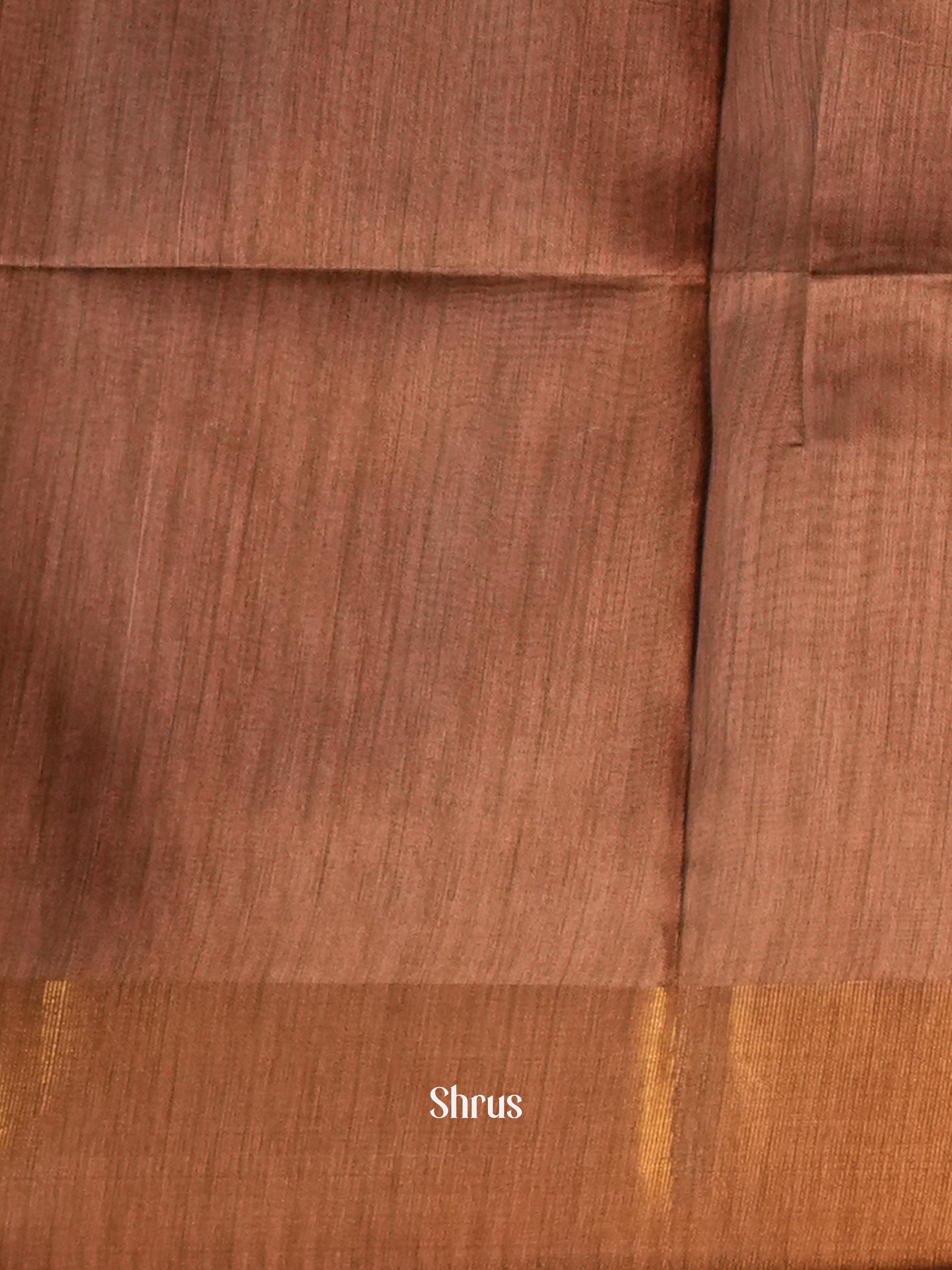 Creamy Brown & Brown - Champa semi tussar - Shop on Shrus.com
