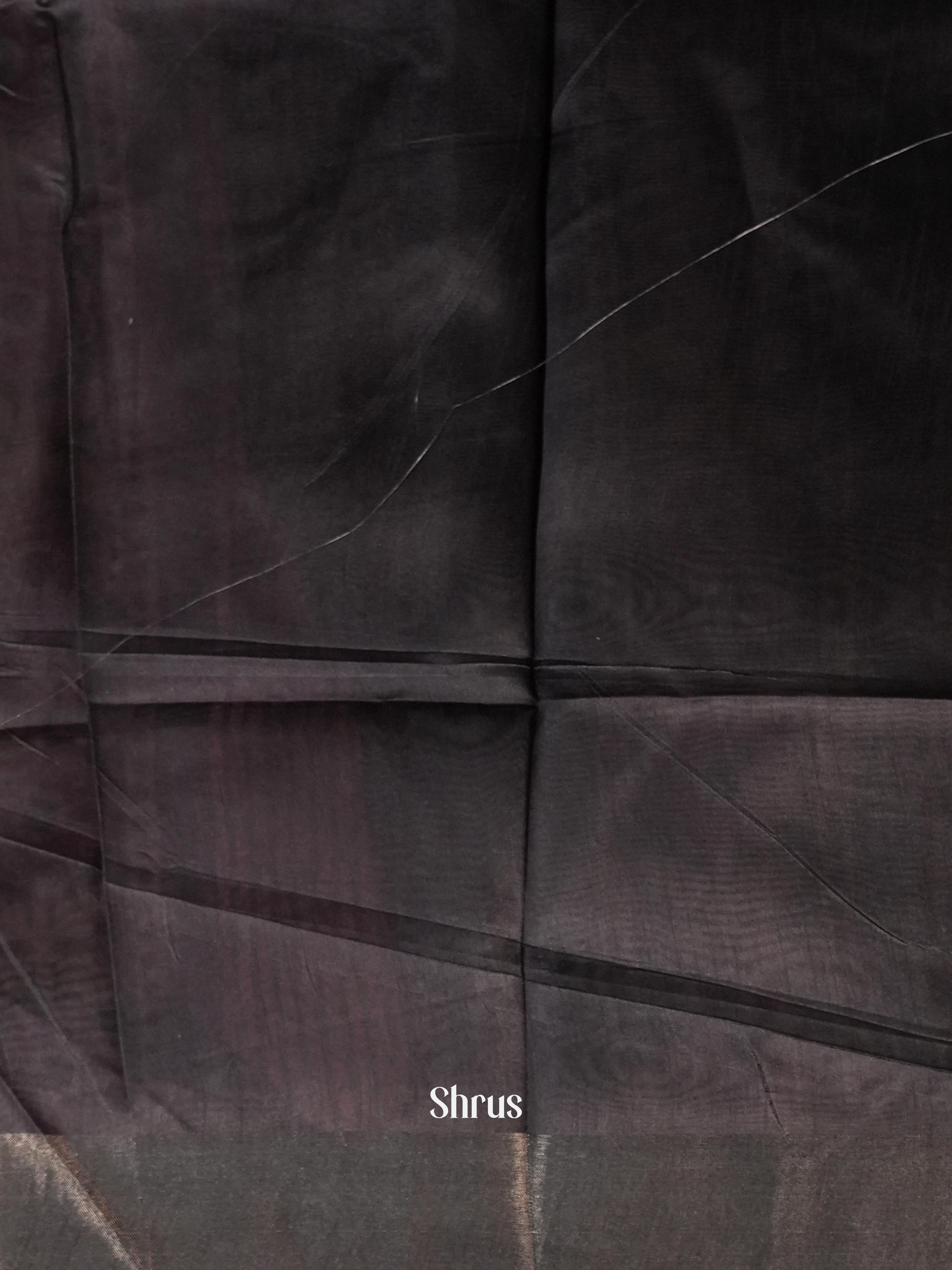 Peach & Black - Champa Semi tussar Saree - Shop on Shrus.com