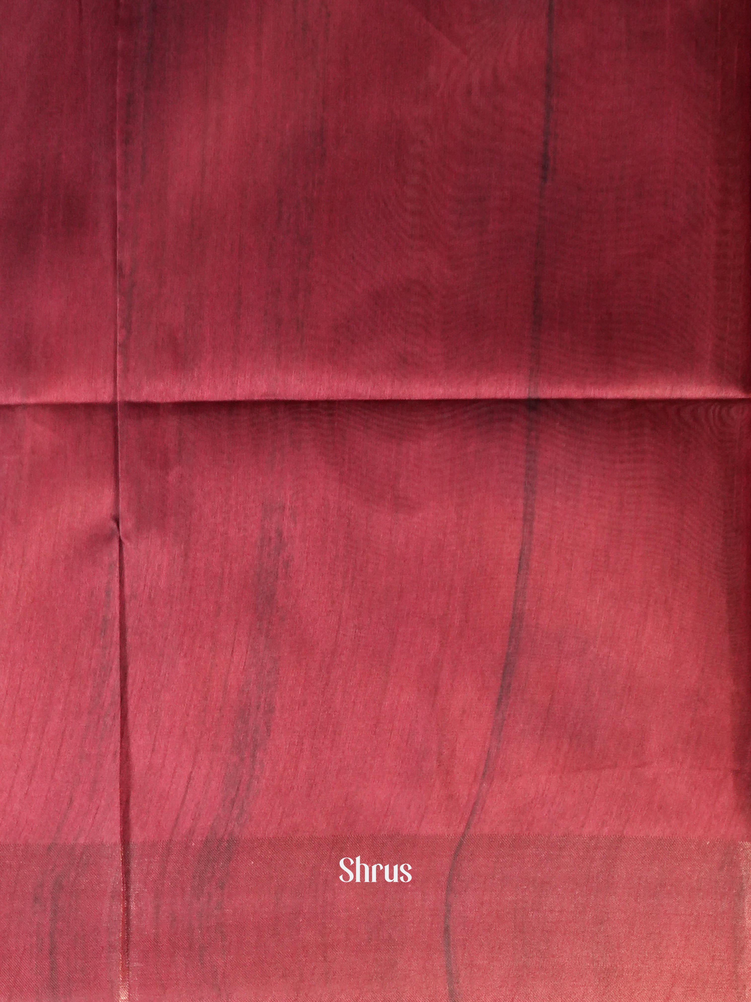 Maroon - Champa Semi tussar Saree - Shop on Shrus.com
