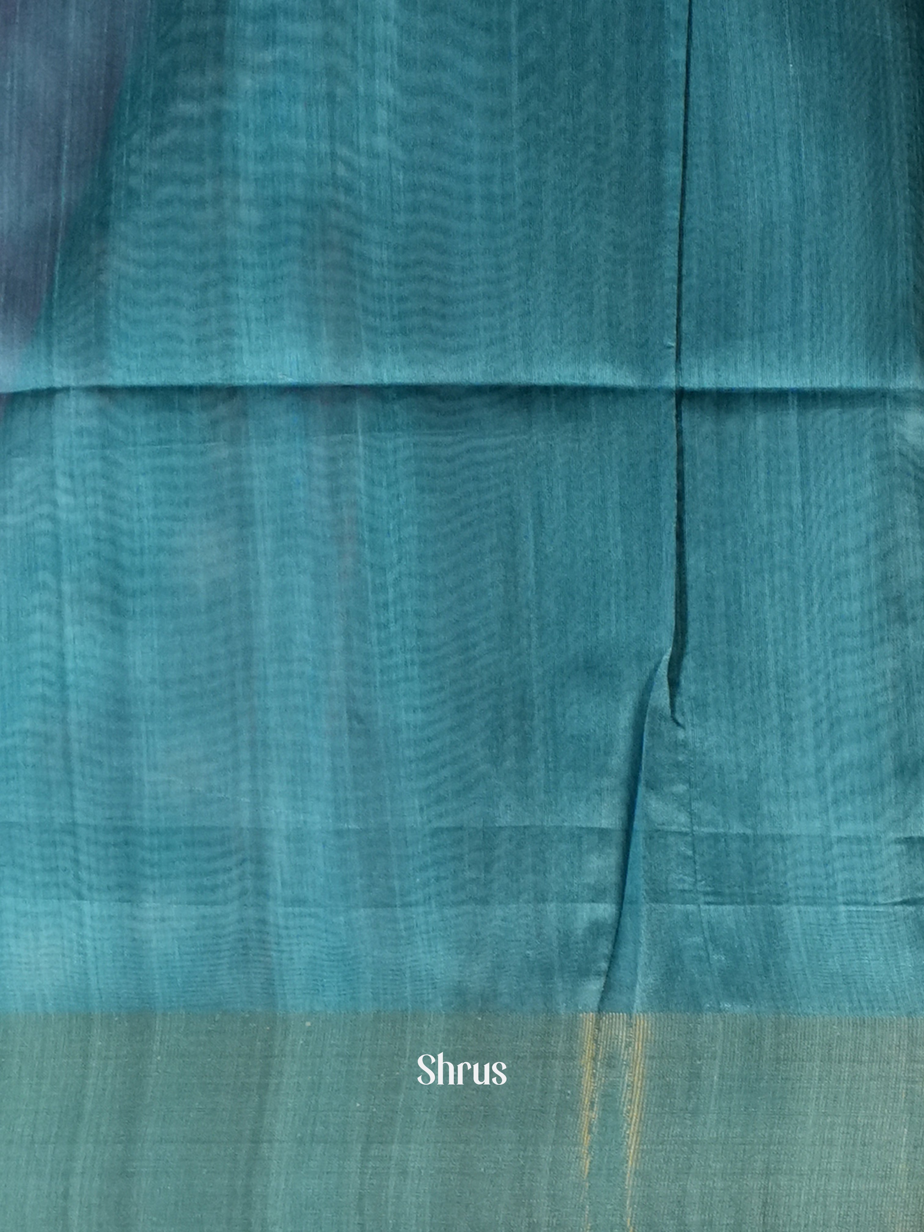 Grey & Teal - Champa semi tussar - Shop on Shrus.com