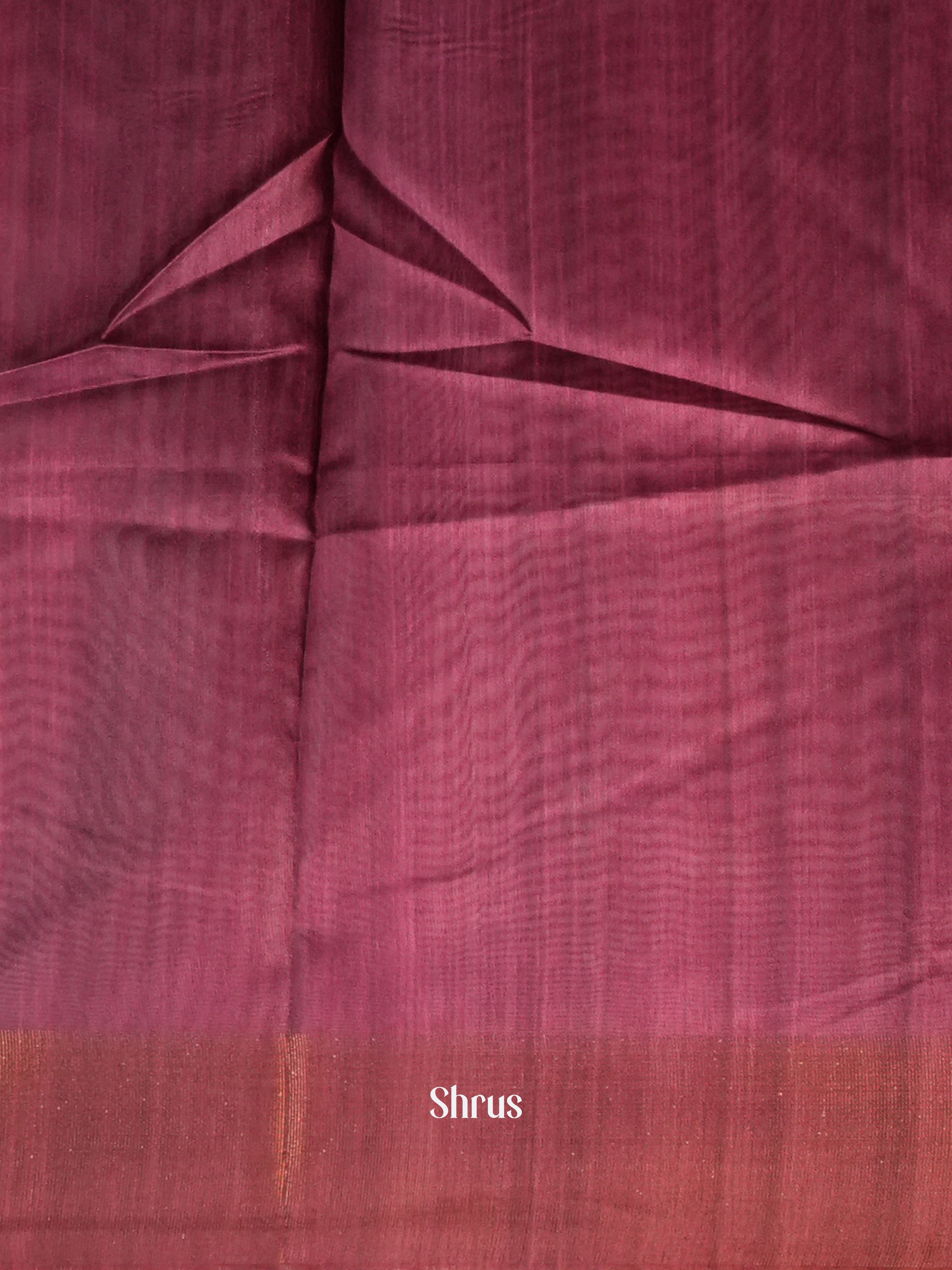Grey & Maroon - Champa semi tussar - Shop on Shrus.com