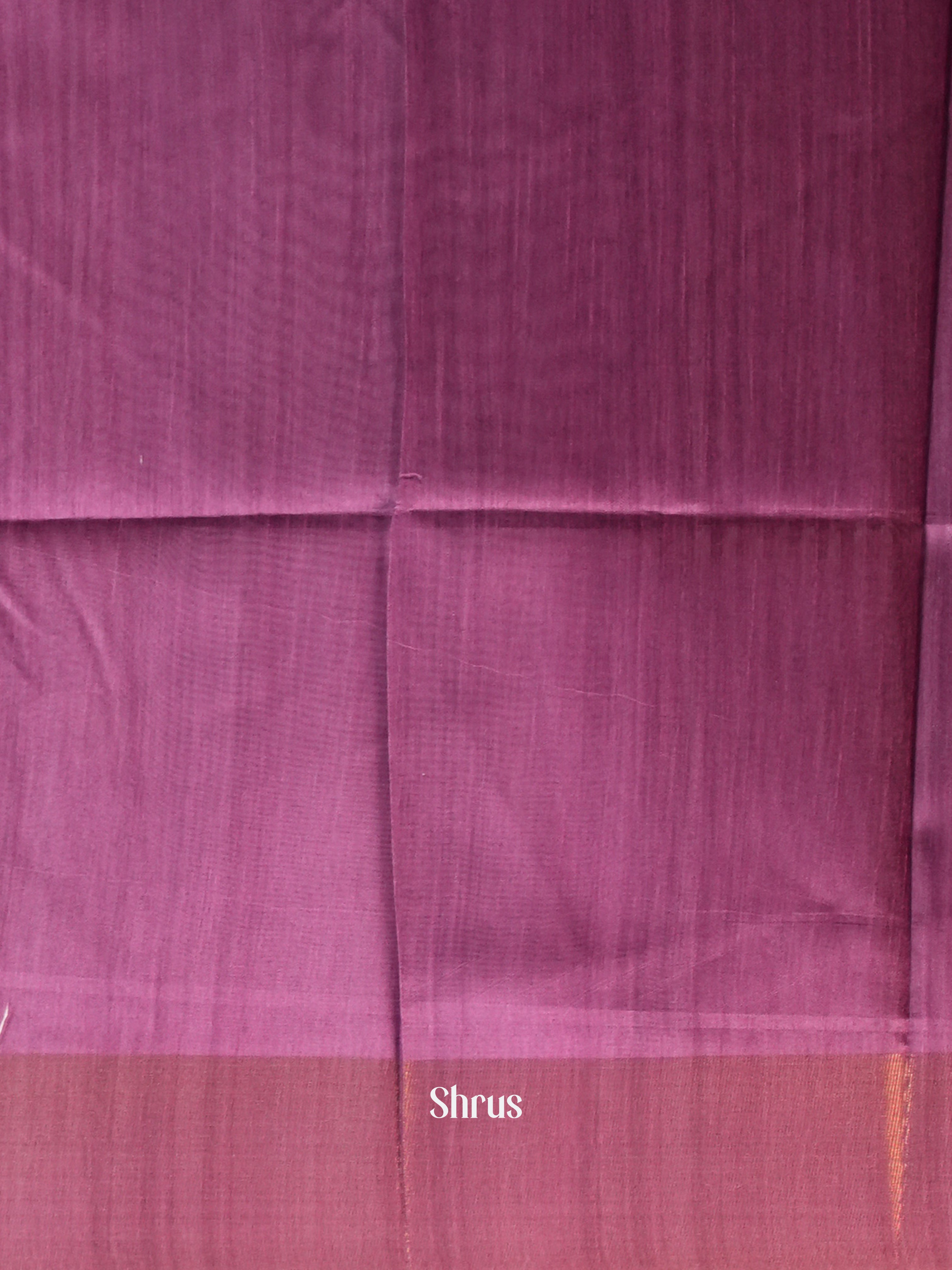 Cream & Majenta Pink- Champa semi tussar - Shop on Shrus.com