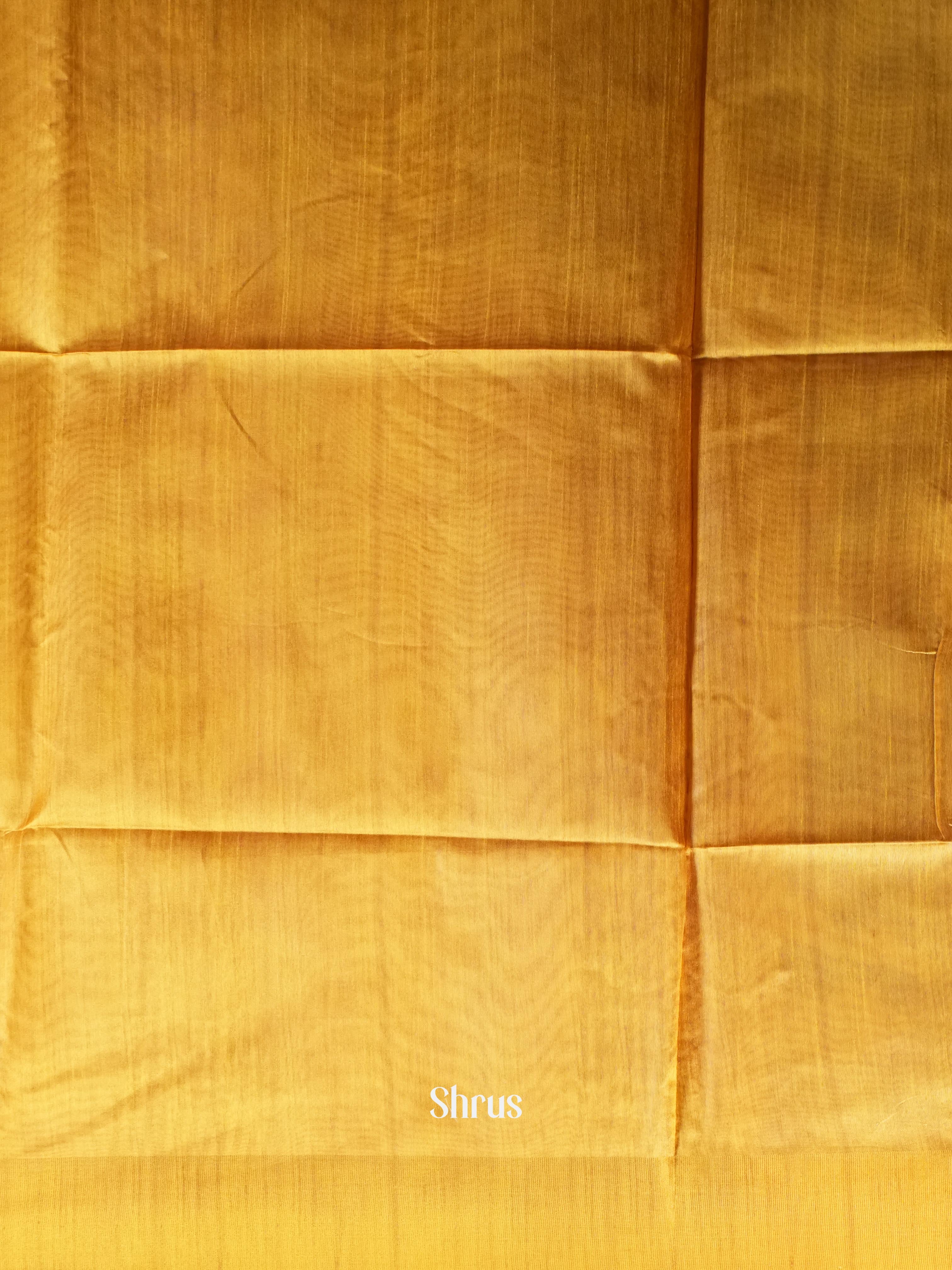 Grey & Mustard- Champa Semi tussar Saree - Shop on Shrus.com