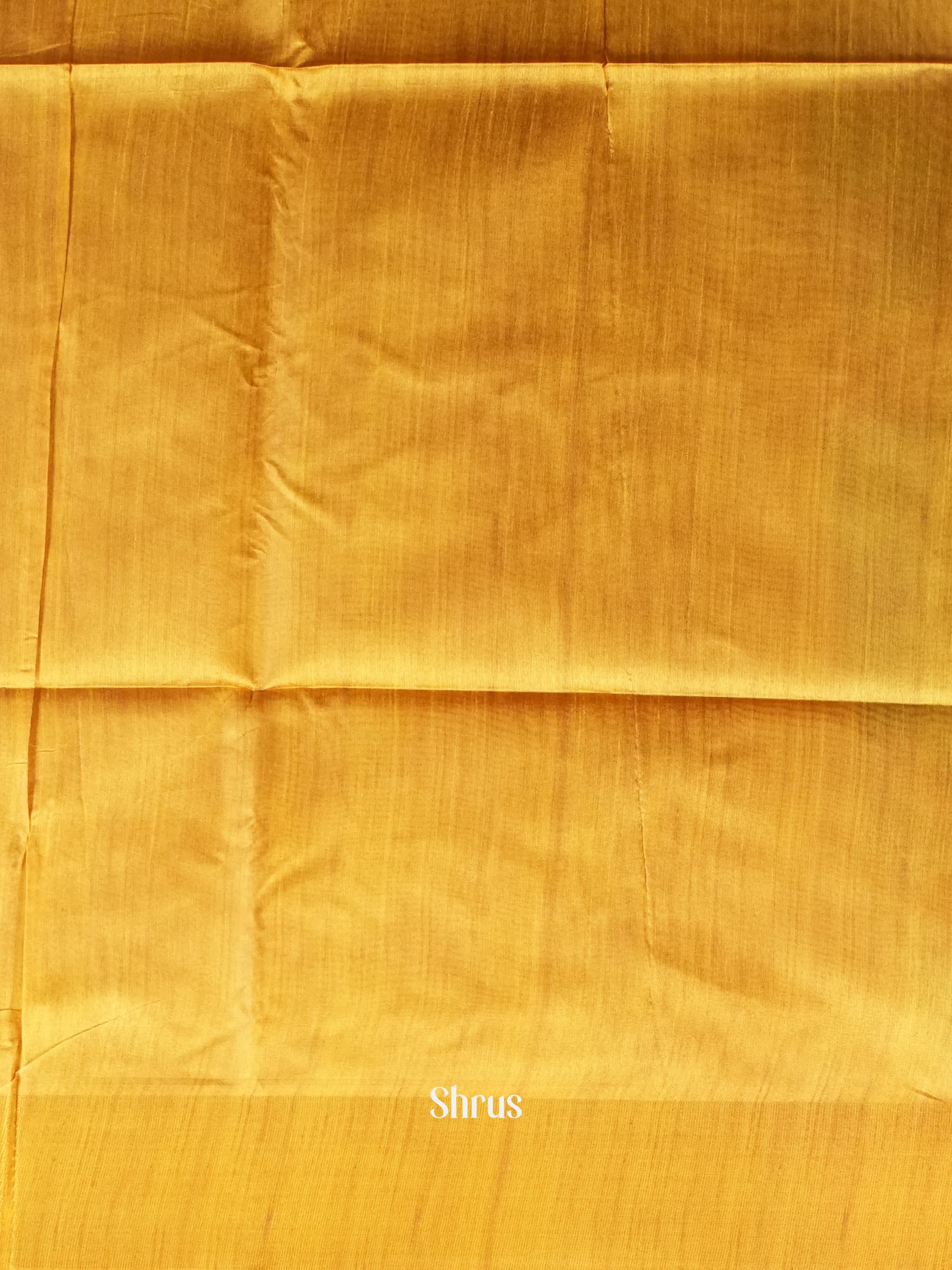 Green & Mustard - Champa Semi tussar Saree - Shop on Shrus.com