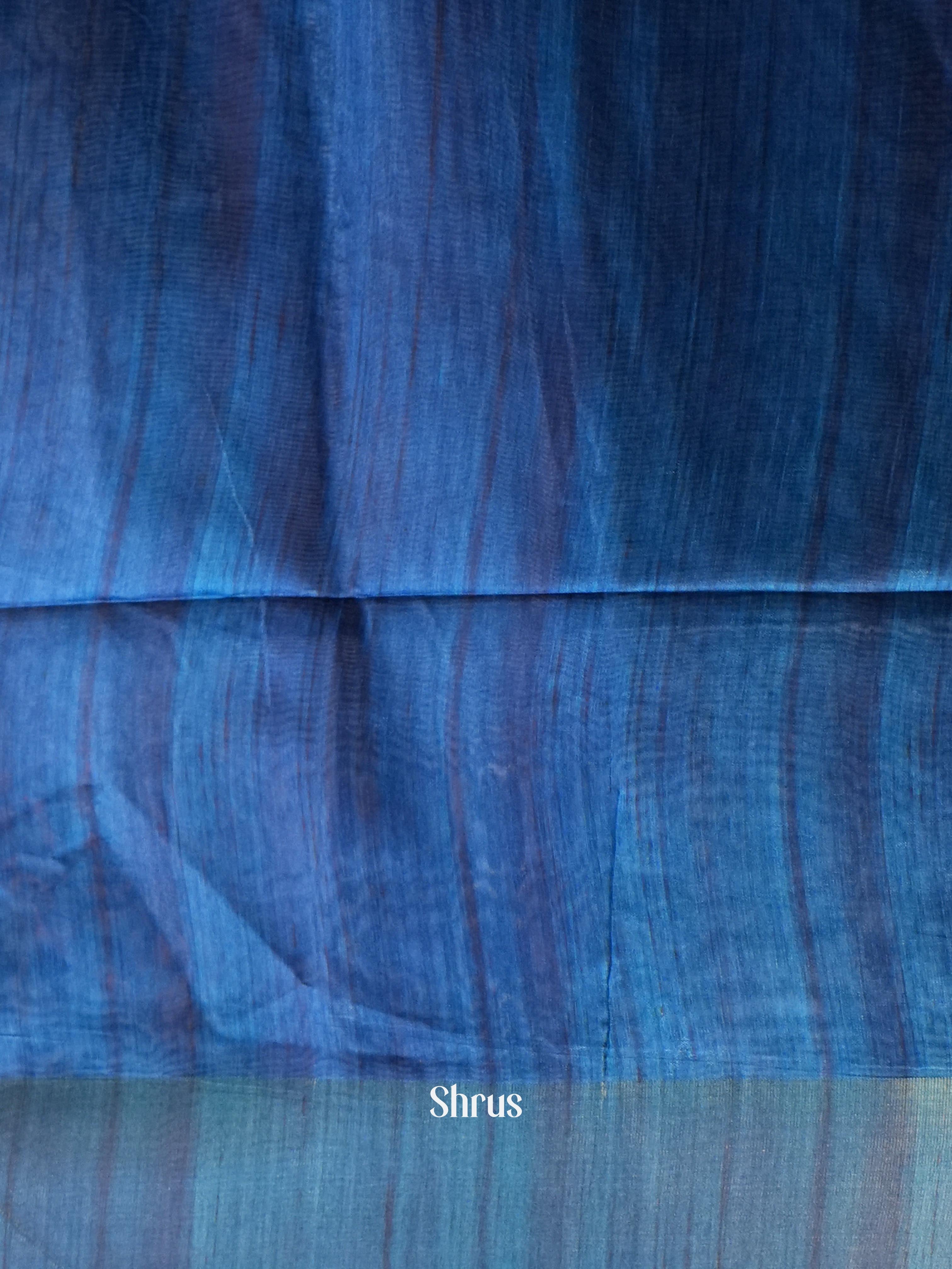 Black & Blue - Champa semi tussar - Shop on Shrus.com