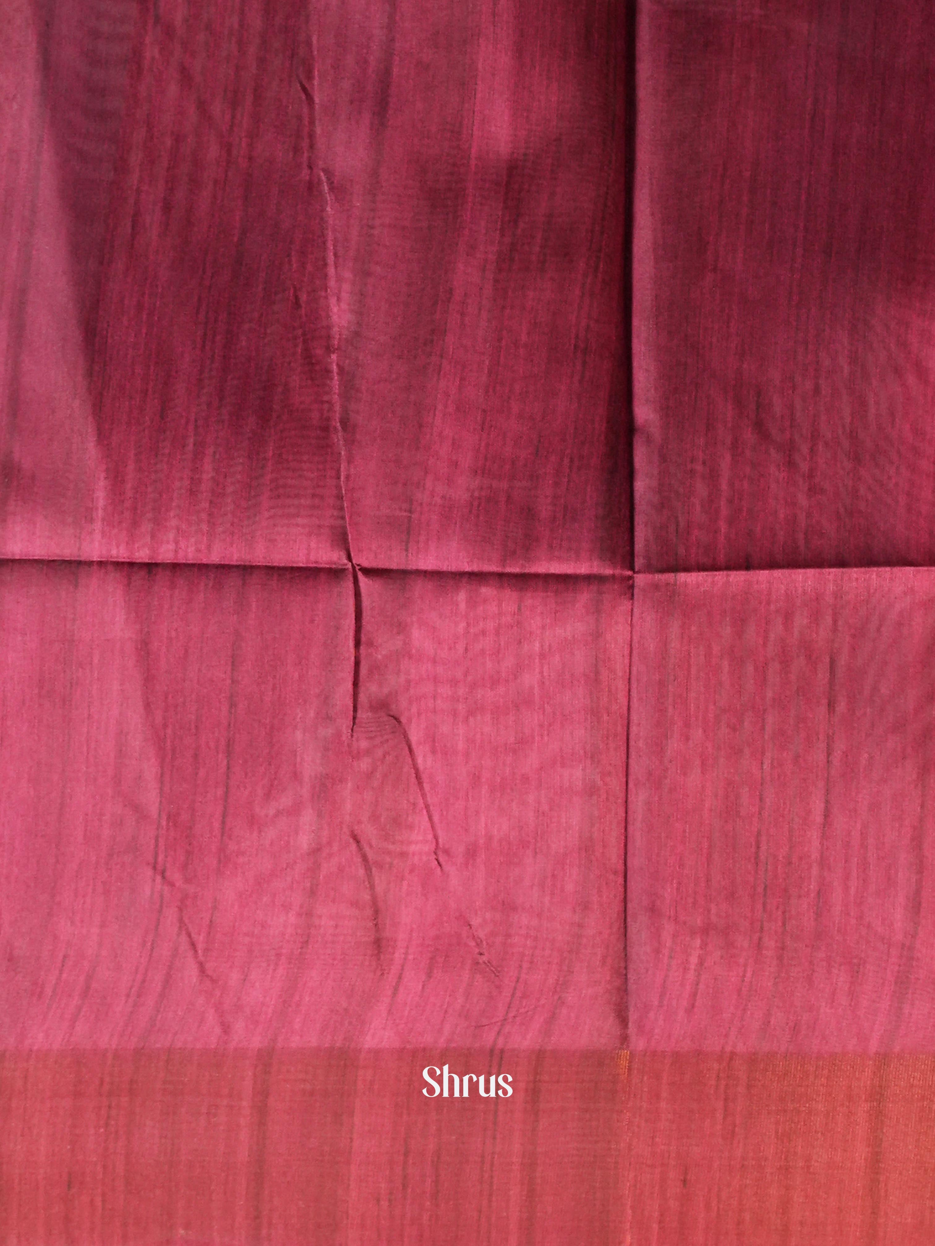 Black & Maroon - Champa semi tussar - Shop on Shrus.com