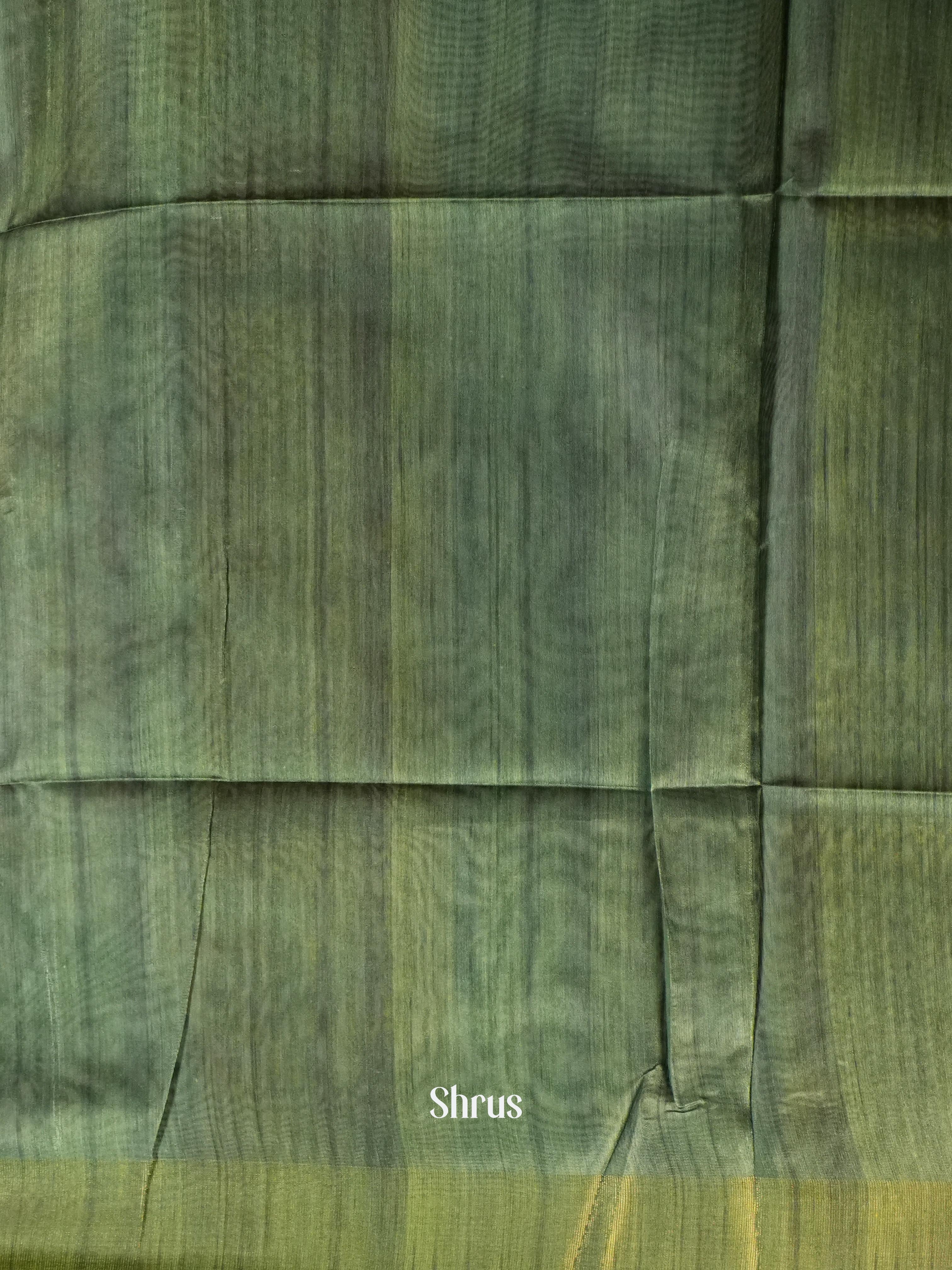 Black & Green - Champa semi tussarc - Shop on Shrus.com