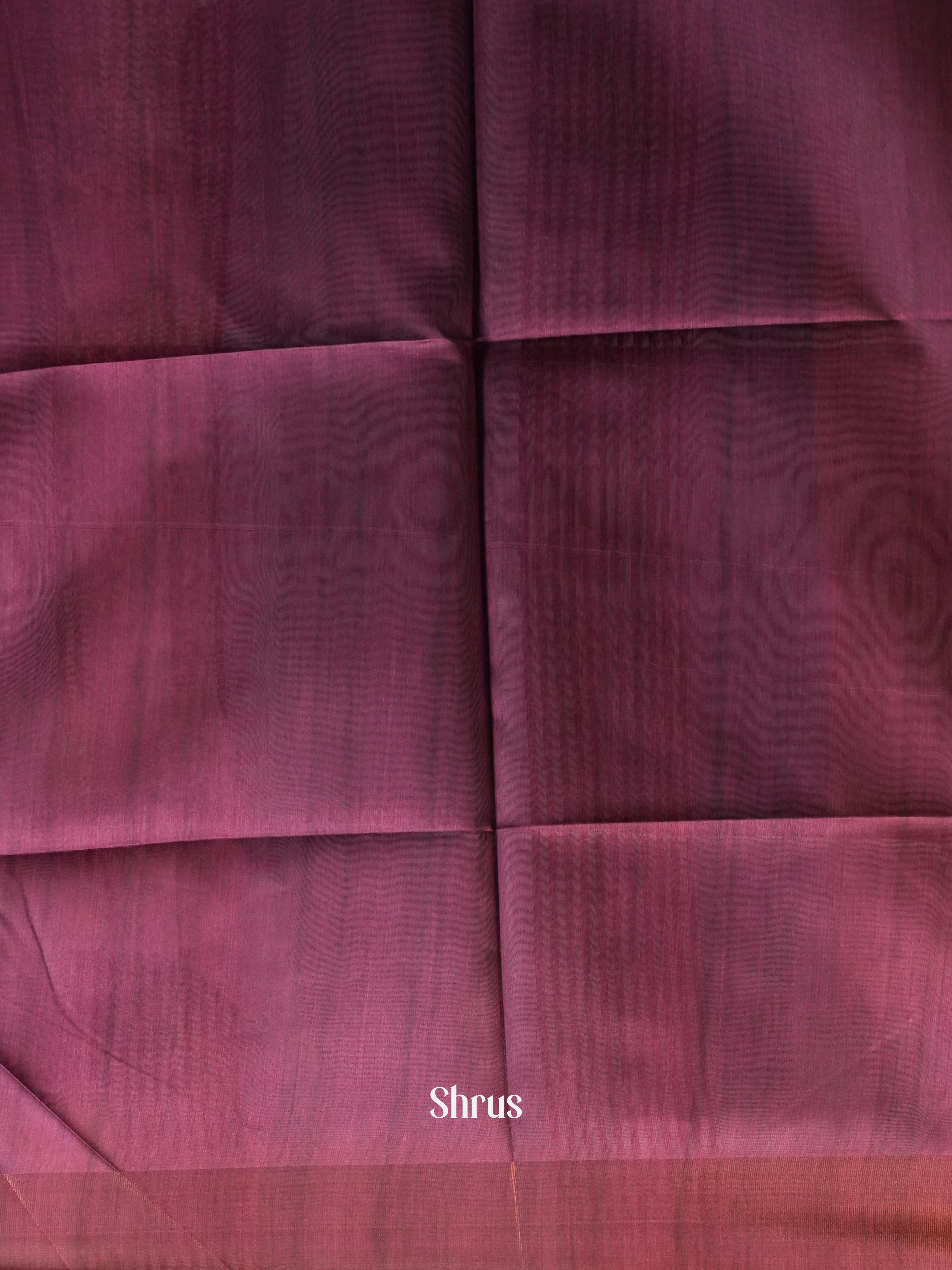 Beige & Wine- Champa Semi tussar Saree - Shop on Shrus.com