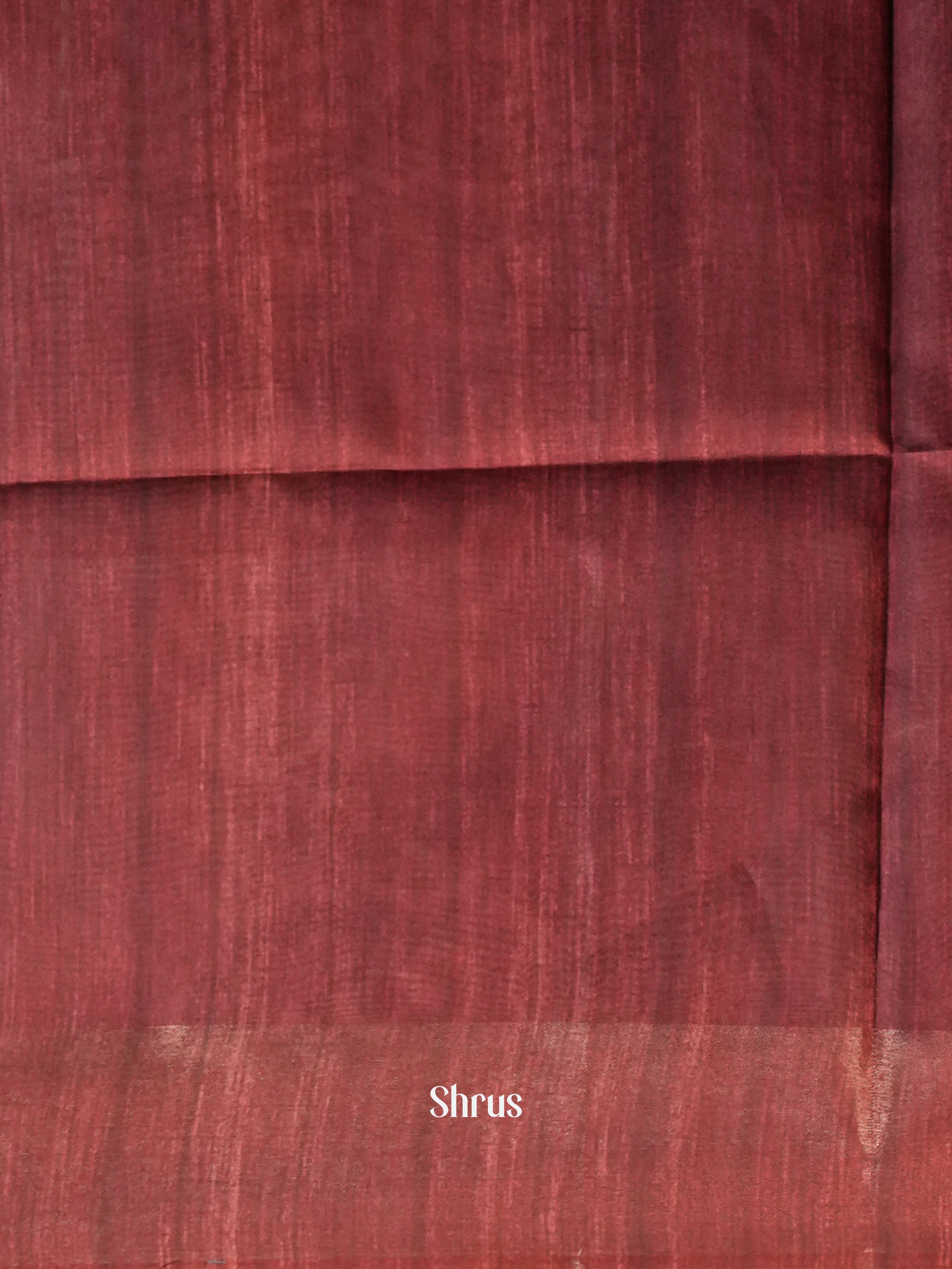 Light Brown & blue - Champa semi tussar - Shop on Shrus.com