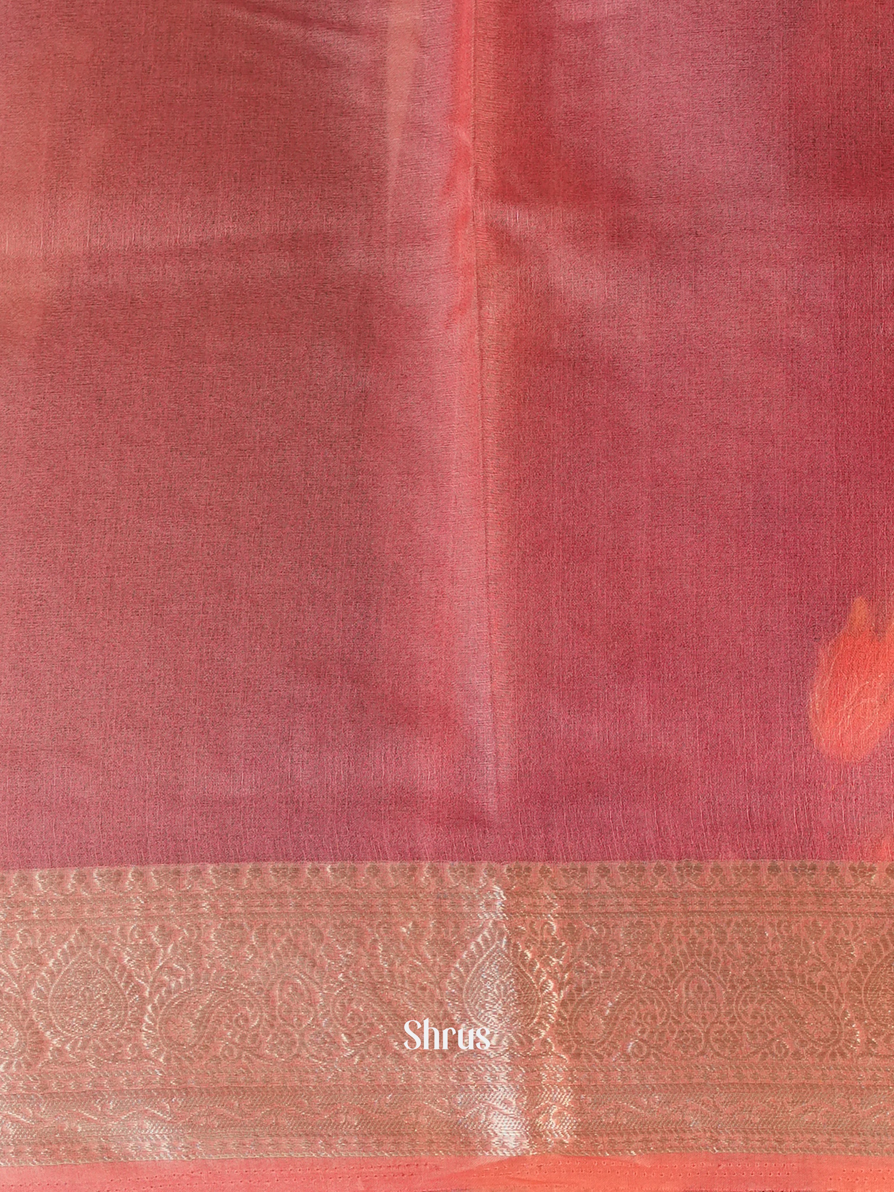 Pink - Semi Georgette Saree - Shop on Shrus.com