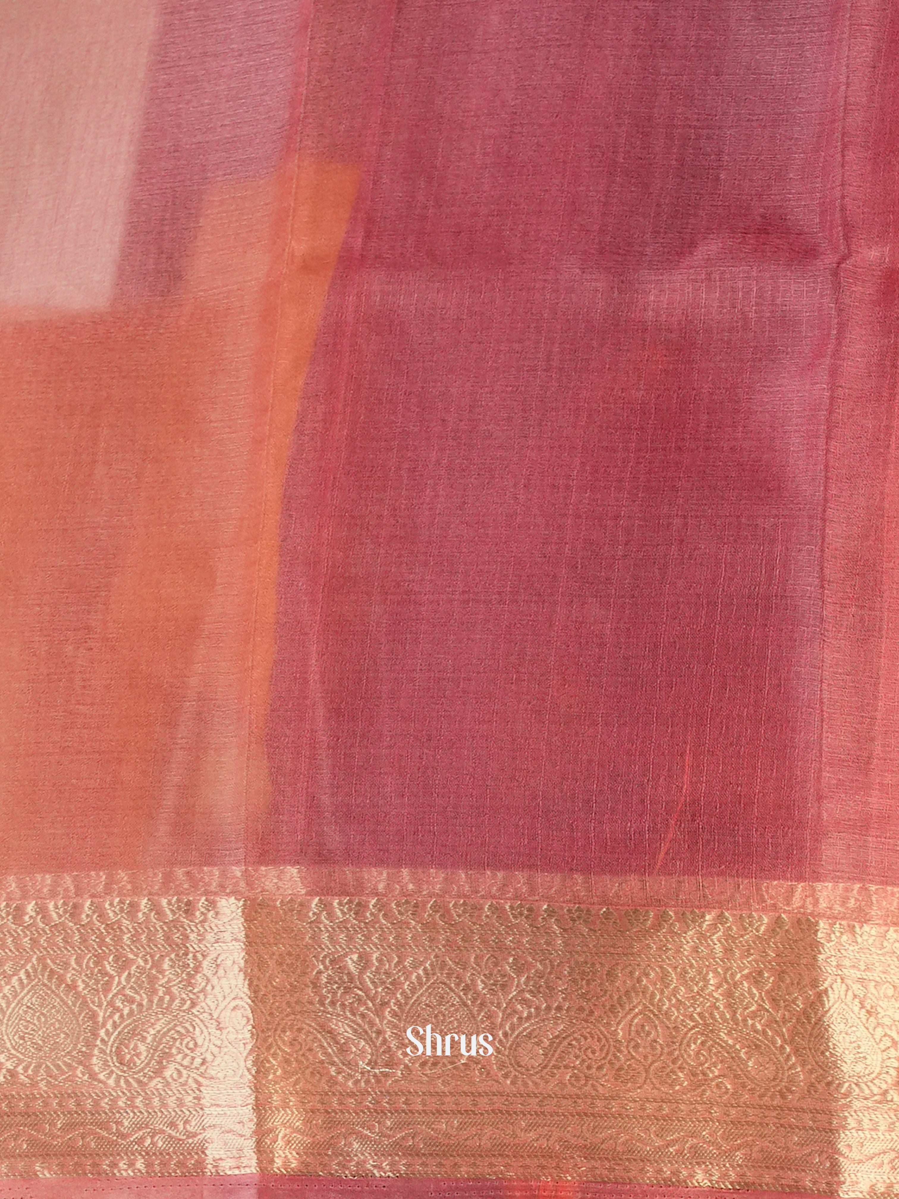 Pink - Semi Georgette Saree - Shop on Shrus.com