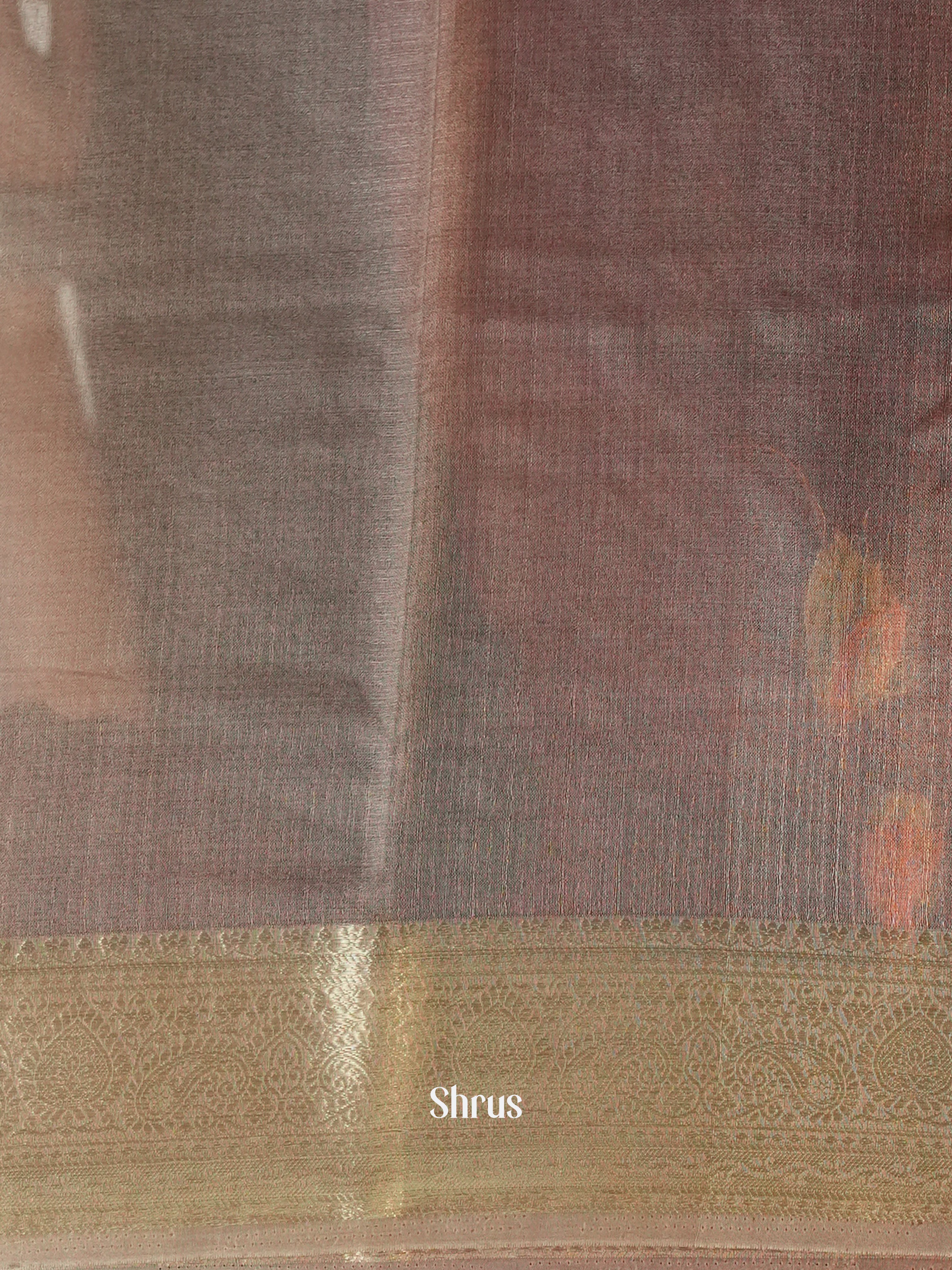 Grey - Semi Georgette Saree - Shop on Shrus.com