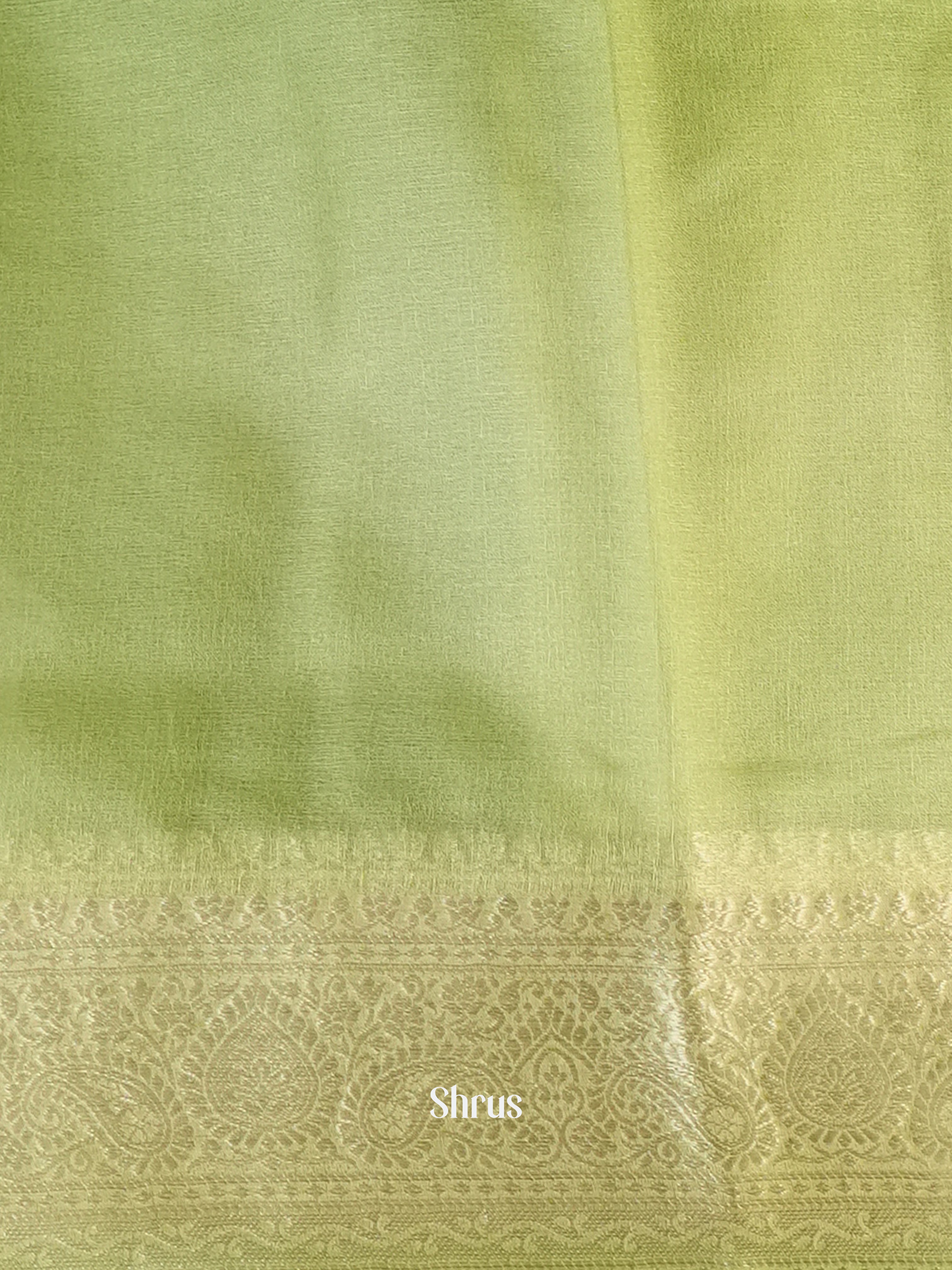 Lite Green - Semi Georgette Saree - Shop on Shrus.com