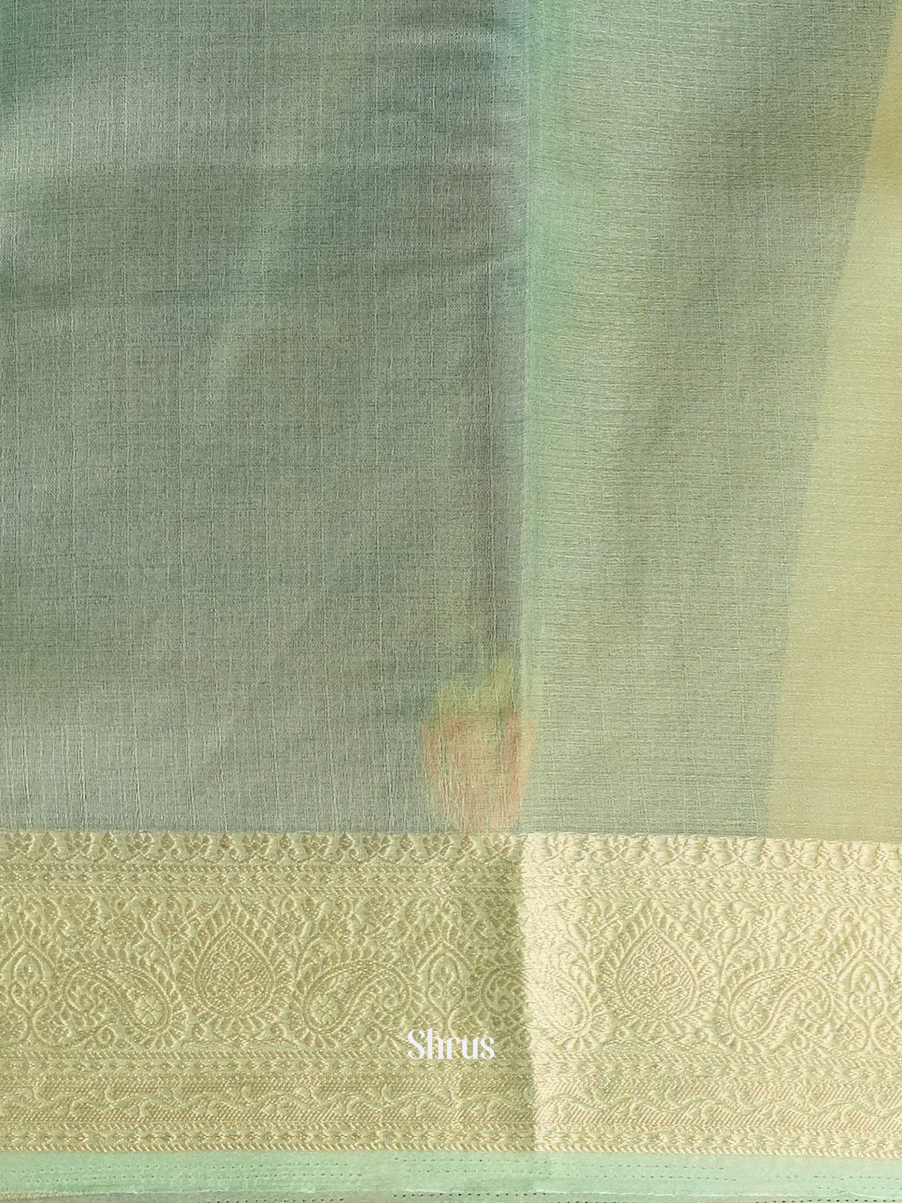 Pastel Green - Semi Georgette Saree - Shop on Shrus.com
