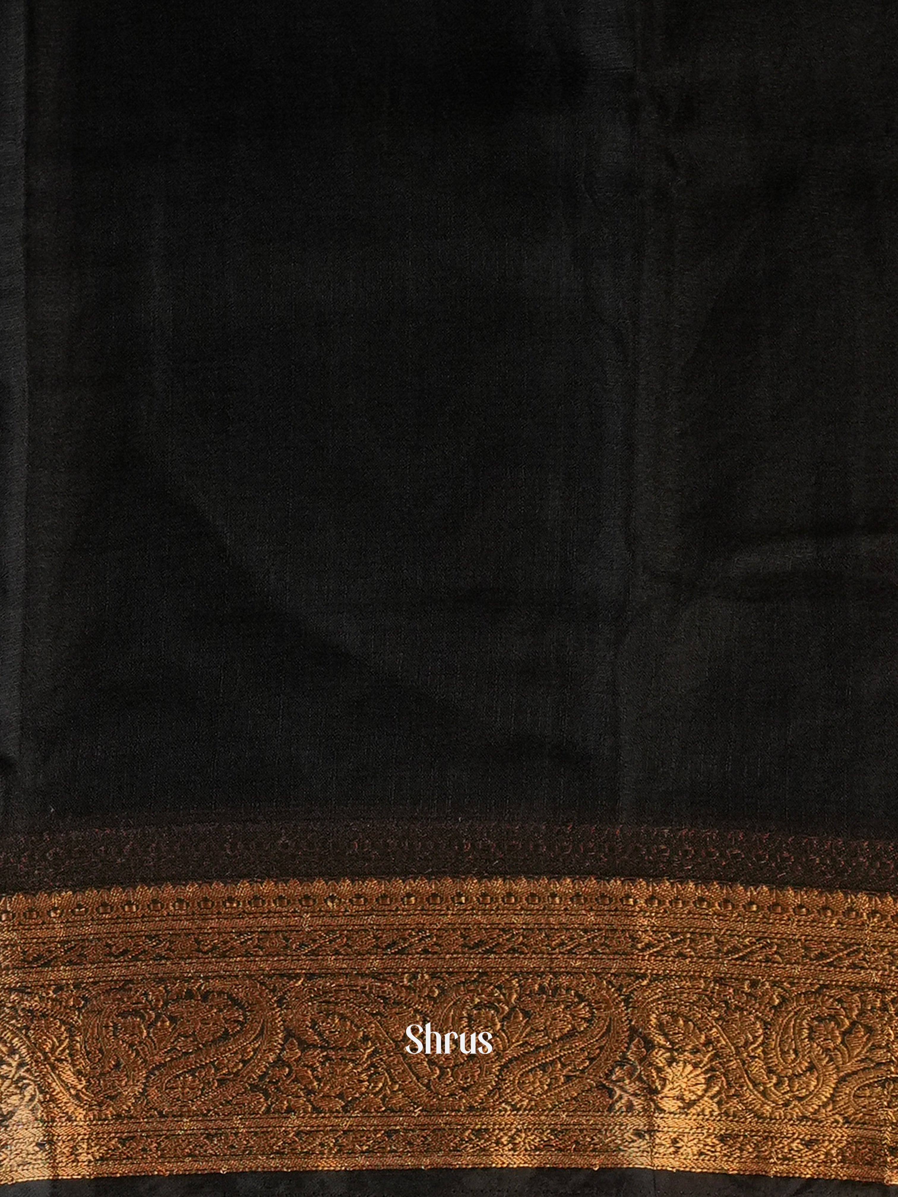 Black - Semi Georgette Saree - Shop on Shrus.com