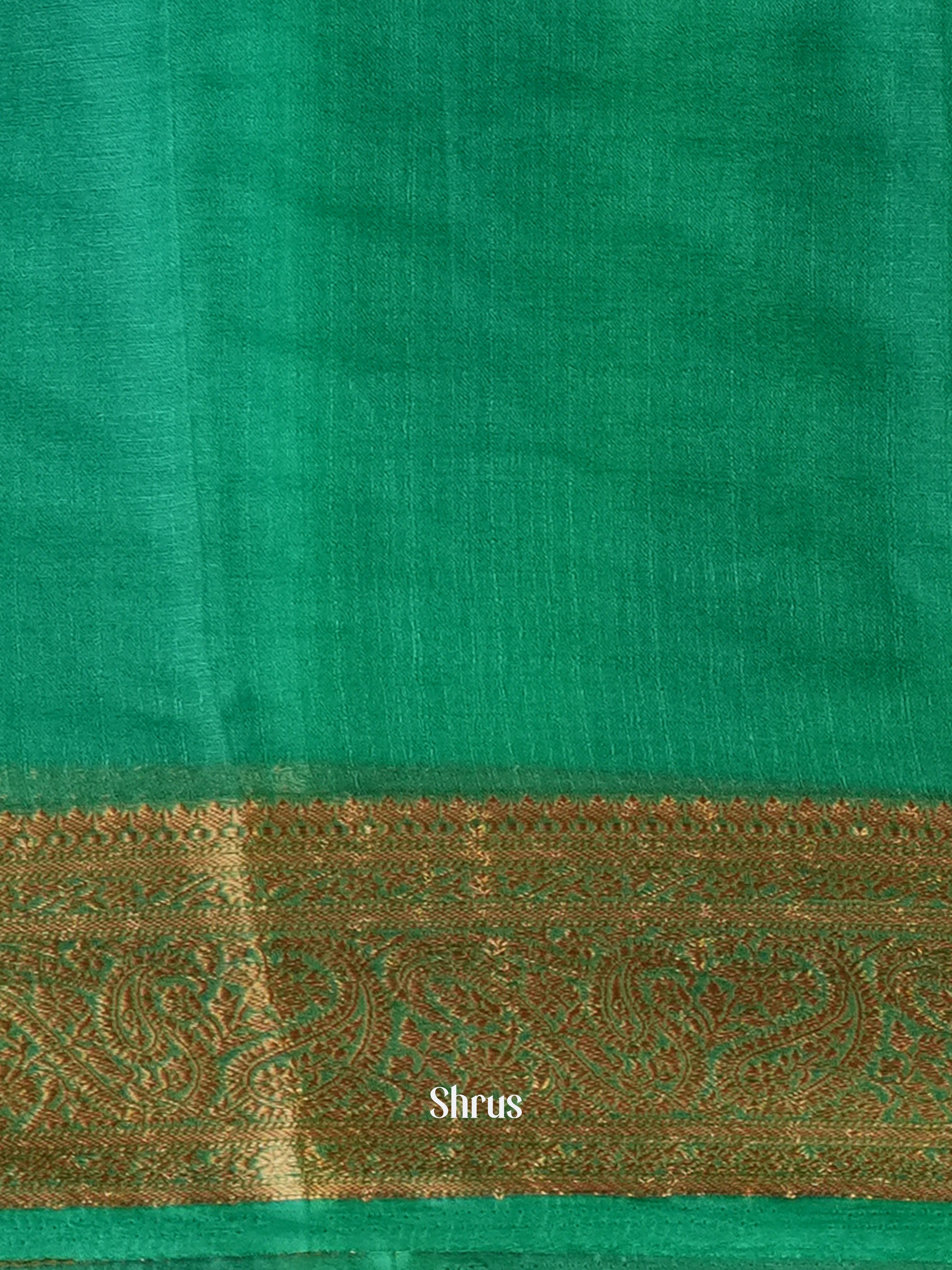 Green - Semi Georgette Saree - Shop on Shrus.com