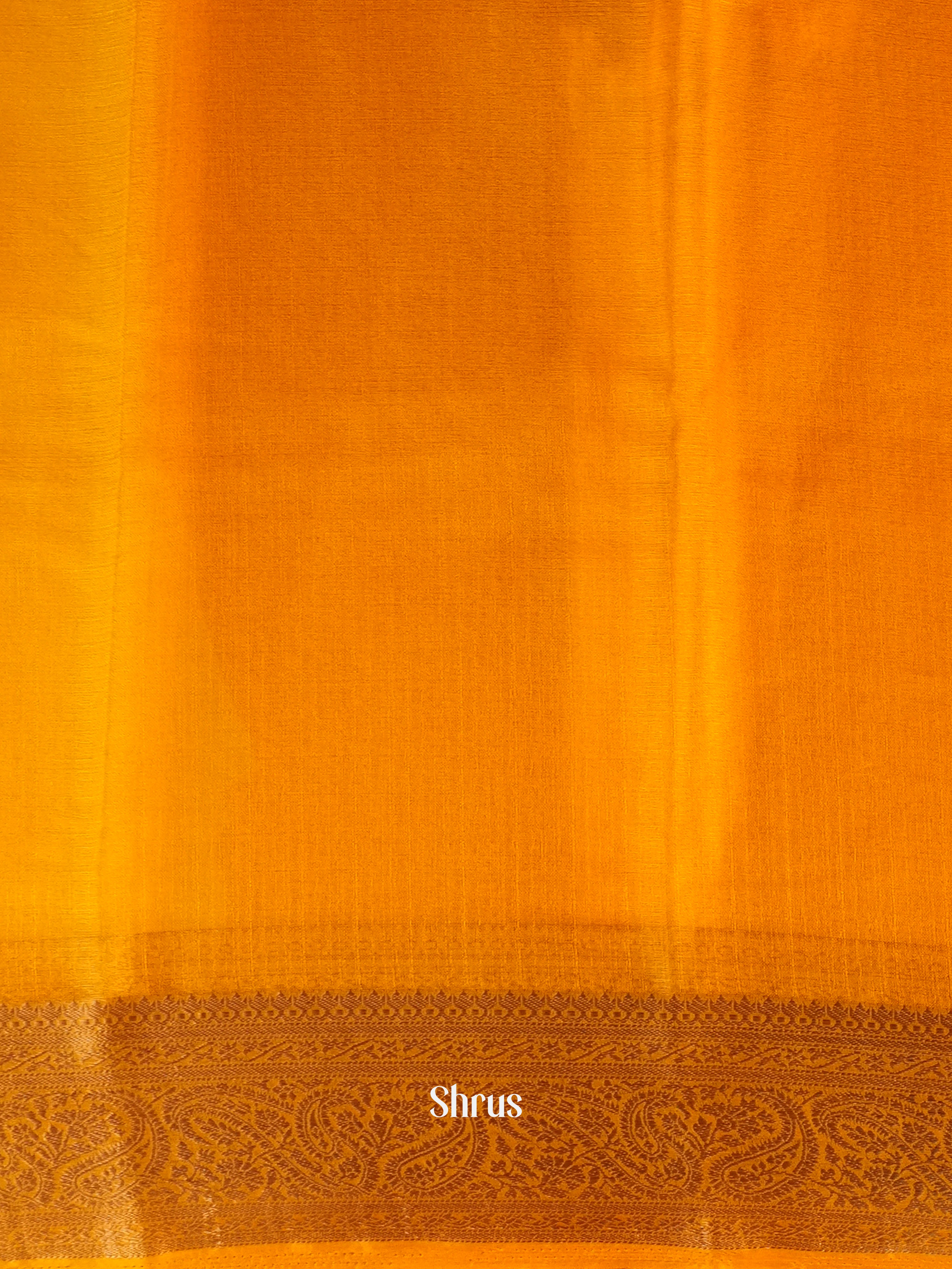 Mambazha Yellow - Semi Georgette Saree - Shop on Shrus.com