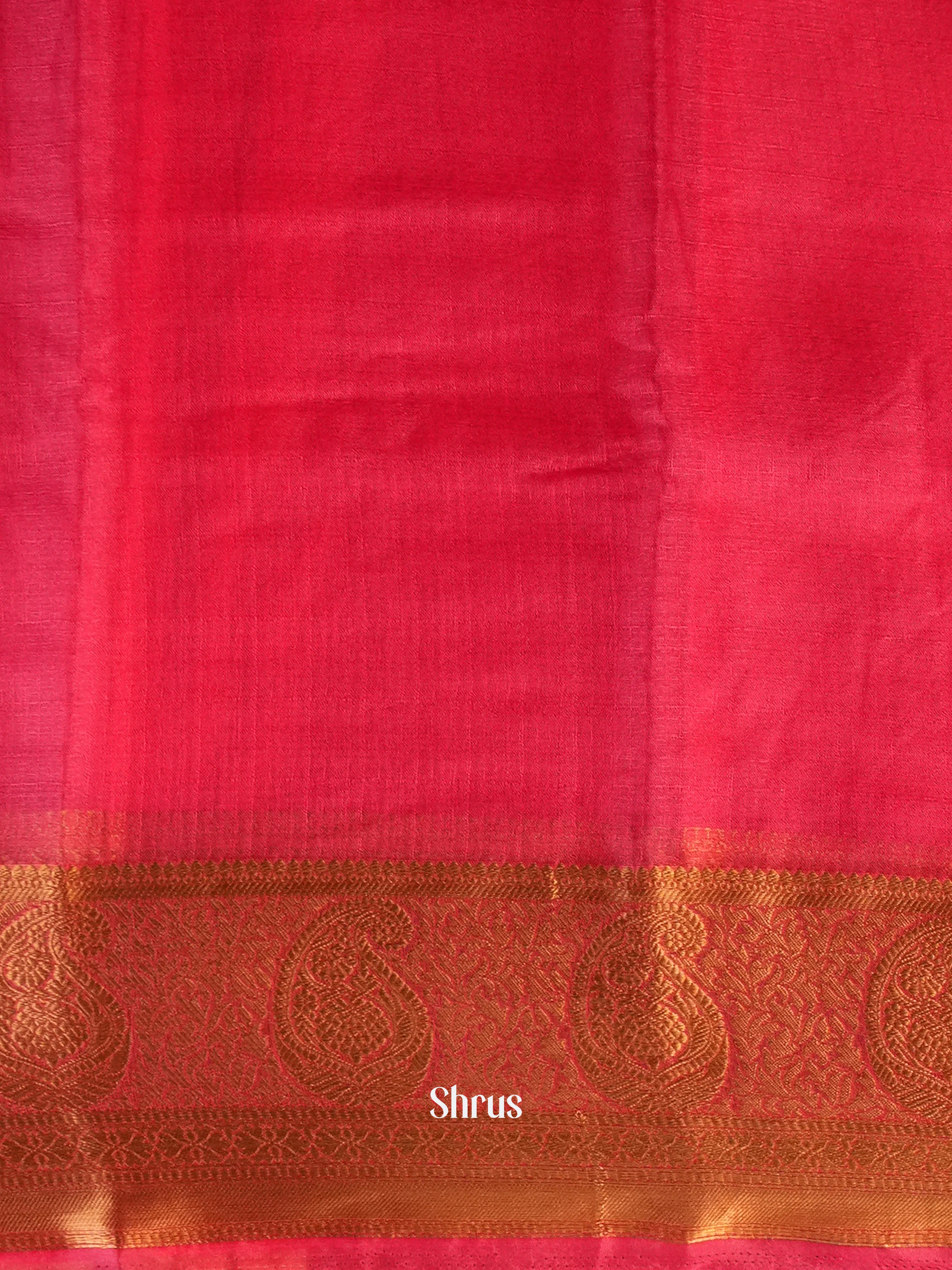 Red - Semi Georgette Saree - Shop on Shrus.com