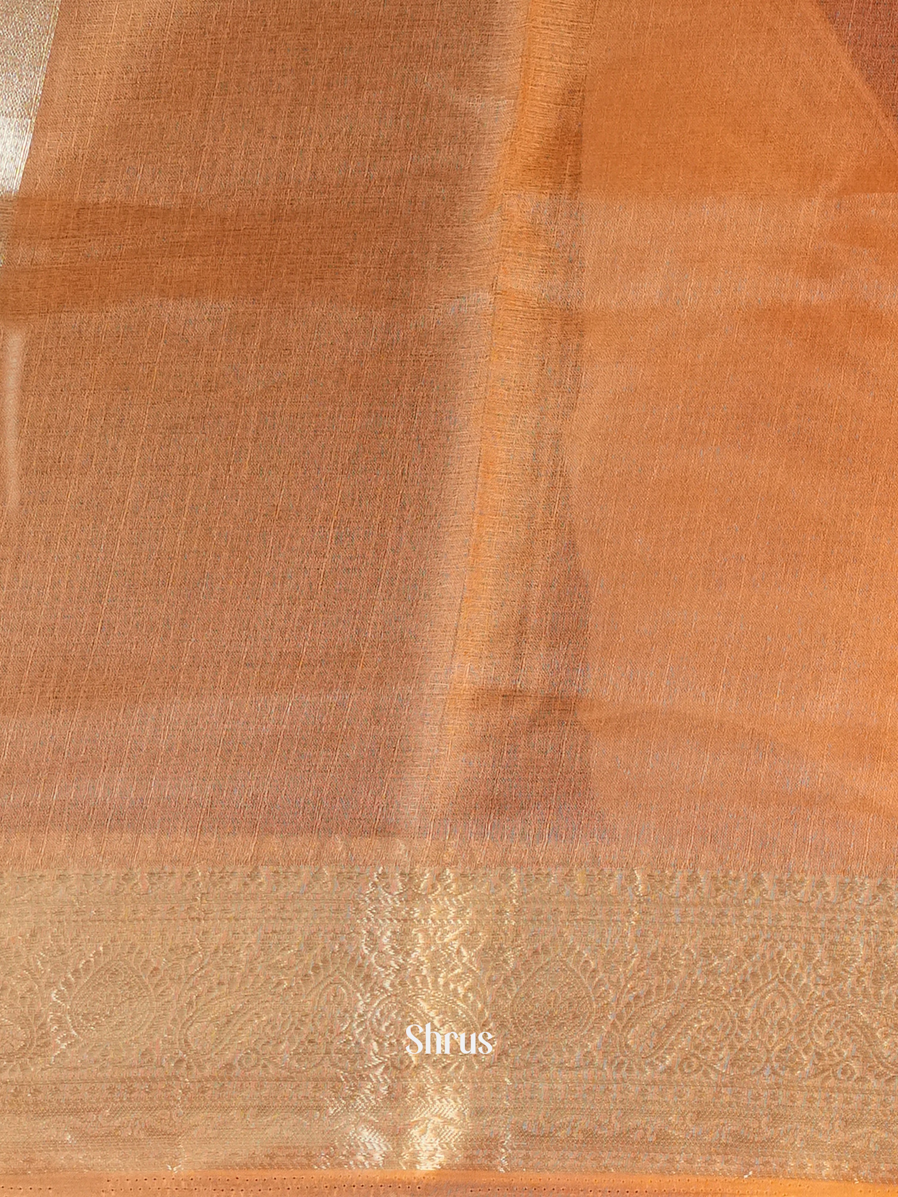 Peach - Semi Georgette Saree - Shop on Shrus.com